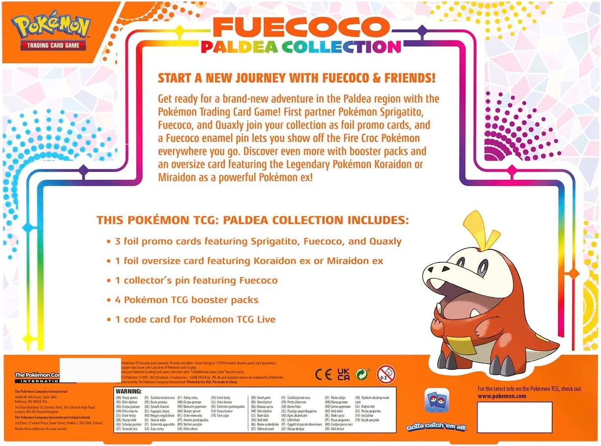 POKEMON TCG: PALDEA PIN COLLECTION - FUECOCO