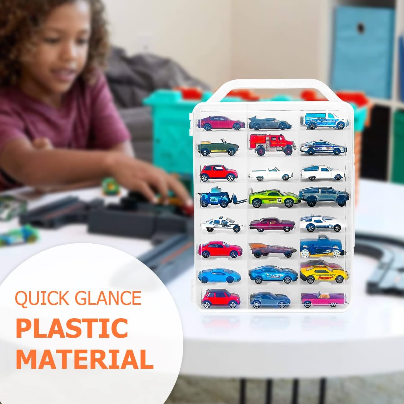 1/64 (MALETA) HOT WHEELS CAR CASE 48PCS STORAGE