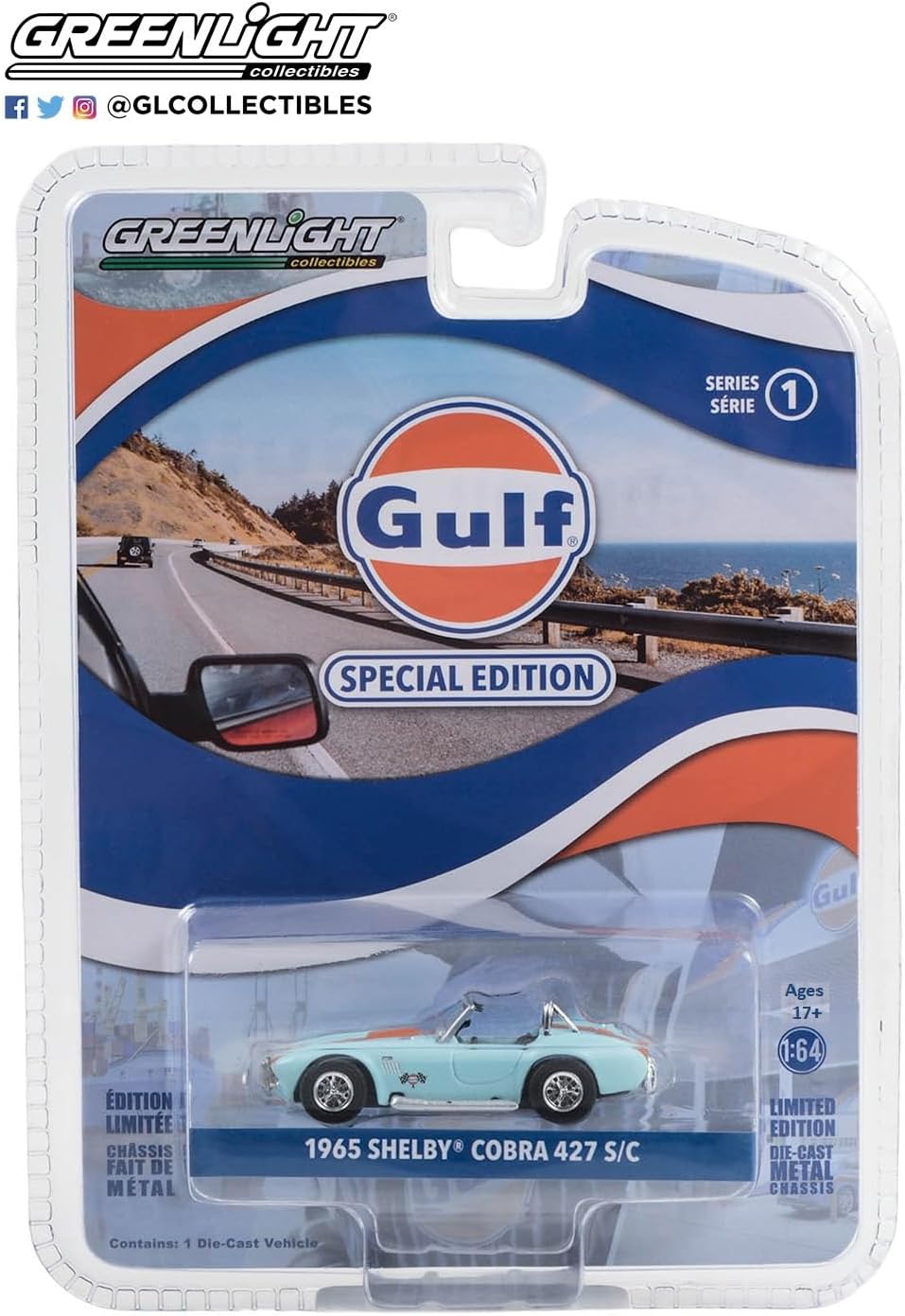 1/64 1965 SHELBY COBRA 427 S/C - GULF (SPECIAL EDITION)