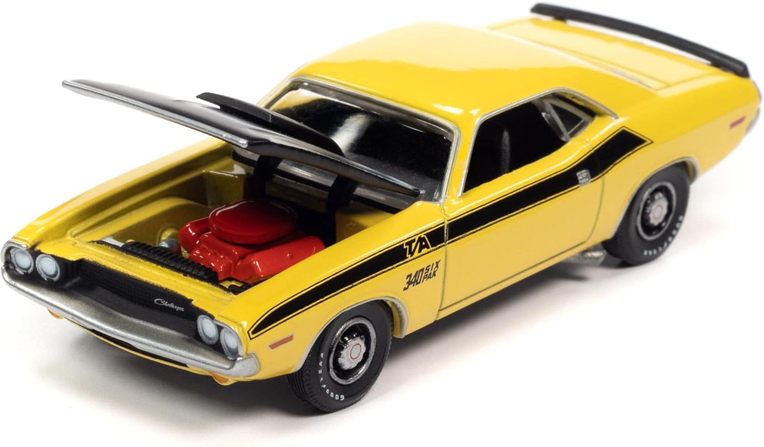 1/64 1970 DODGE CHALLENGER T/A YELLOW - VINTAGE MUSCLE