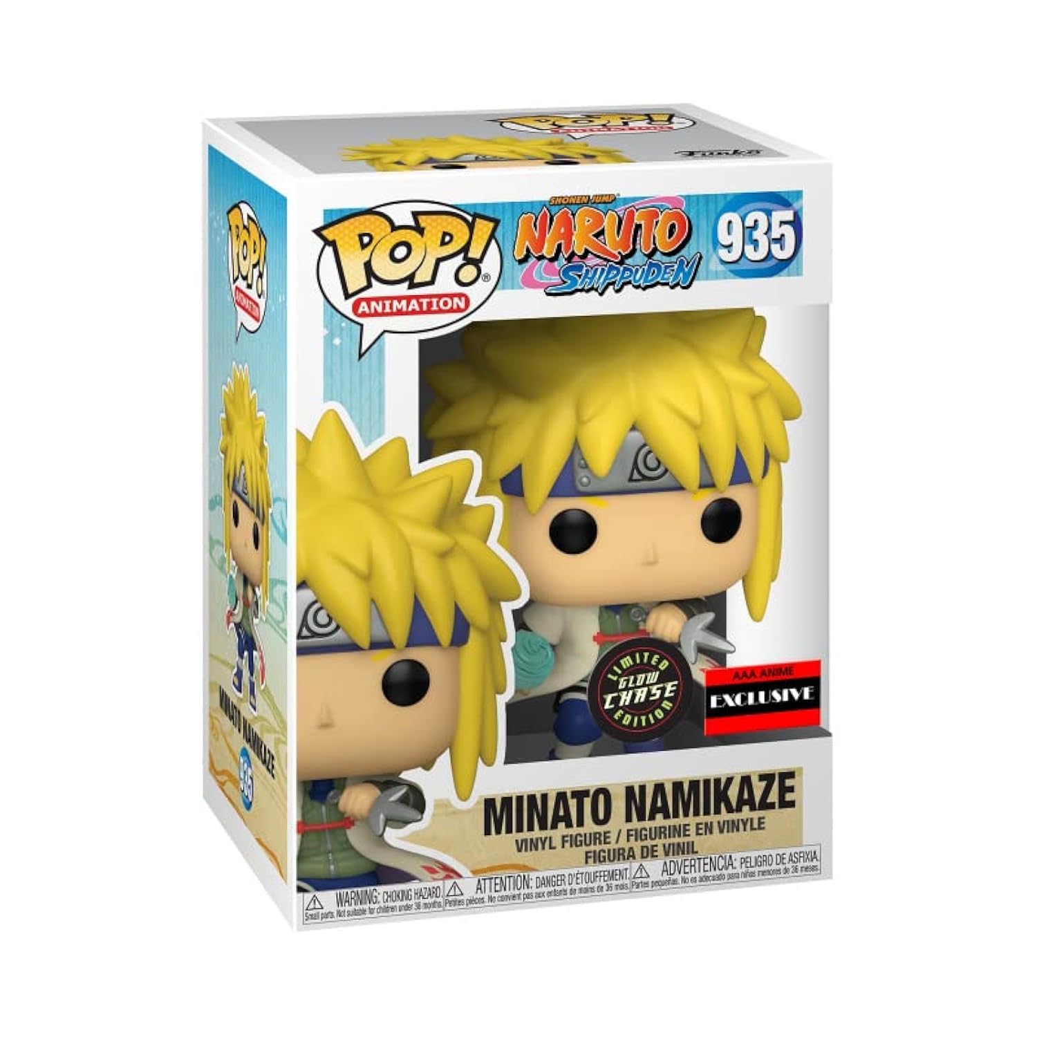 SHONEN JUMP NARUTO SHIPPUDEN MINATO NAMIKAZE FUNKO POP #935 LIMITED EDITION GLOE CHASE AA ANIME EXCLUSIVE
