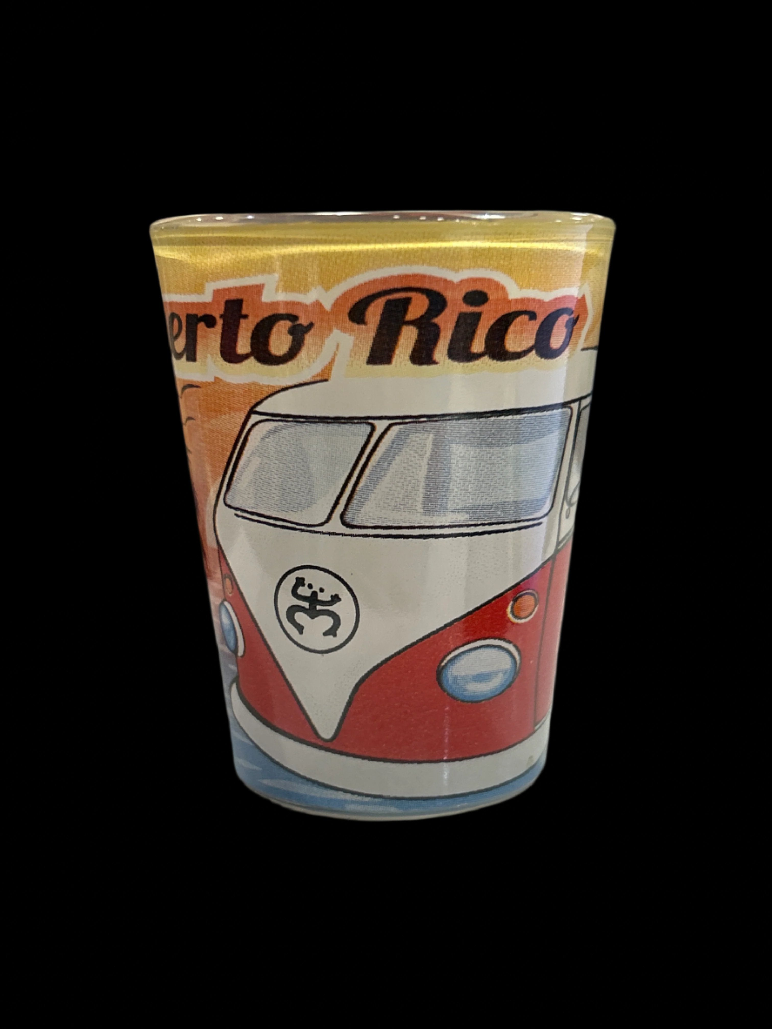 3" PUERTO RICO VOLKSWAGEN BUS SHOTGLASS