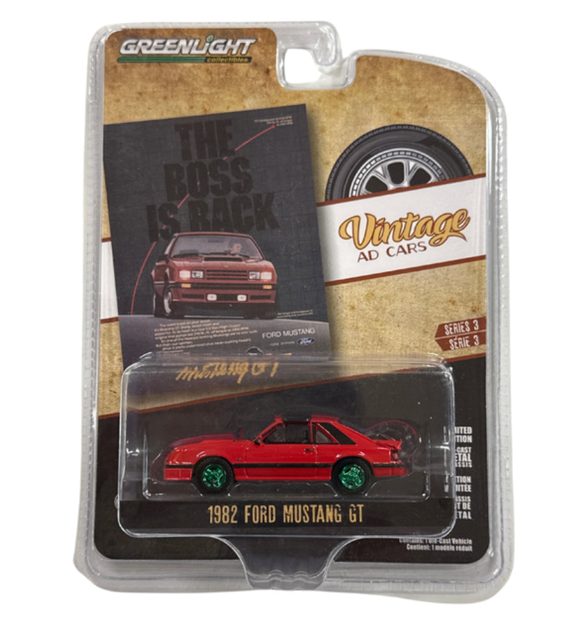 1/64 1982 FORD MUSTANG GT - VINTAGE AD CARS "CHASE"