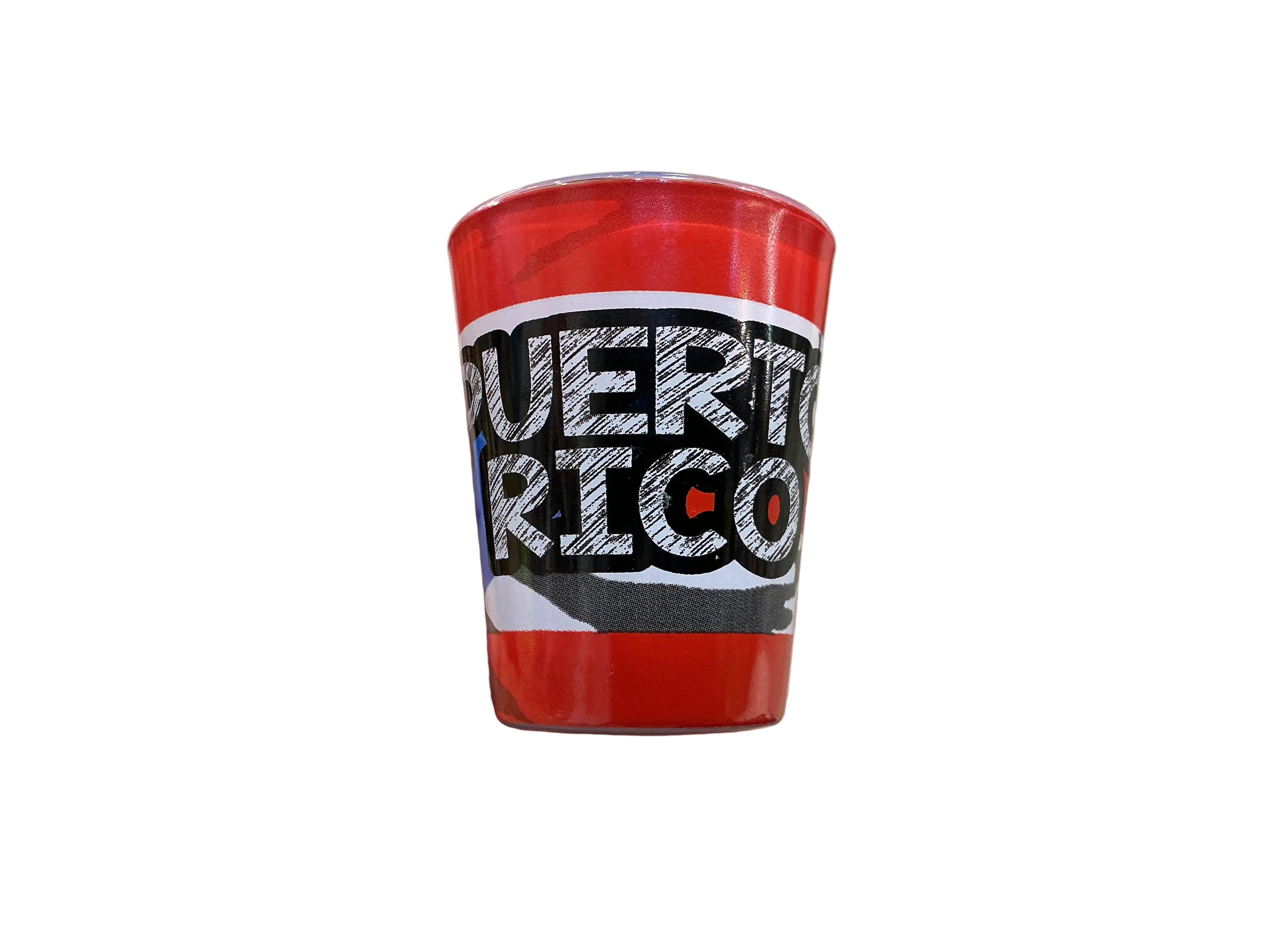 SHOT GLASS PUERTO RICO FLAG