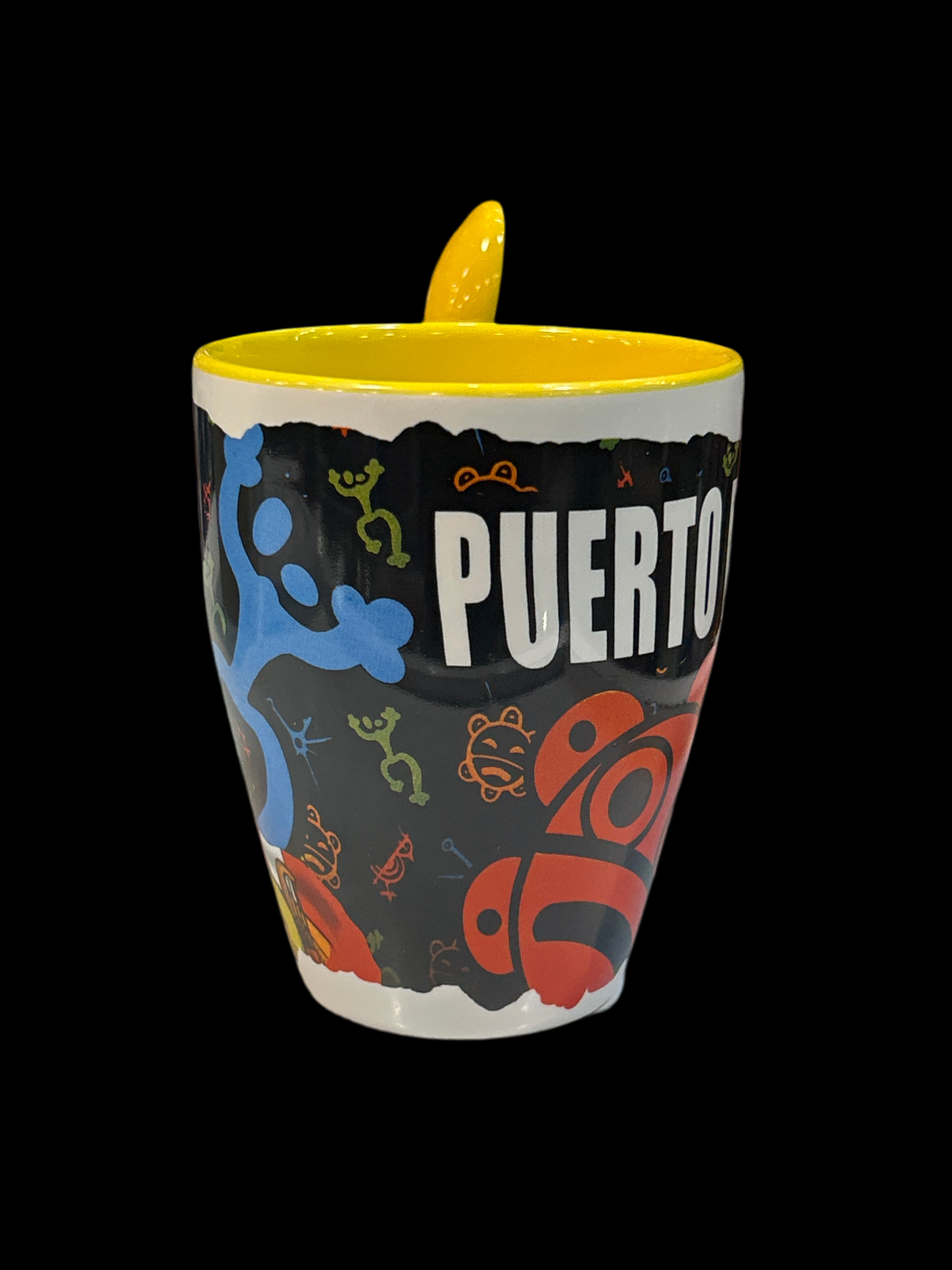TAZA SÍMBOLOS TAINOS PUERTO RICO