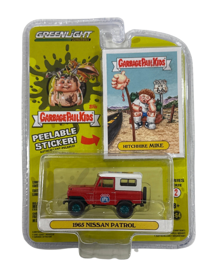 1/64 1965 NISSAN PATROL - GARBAGE PAIL KIDS "CHASE" (GREEN RIMS VARIATION)
