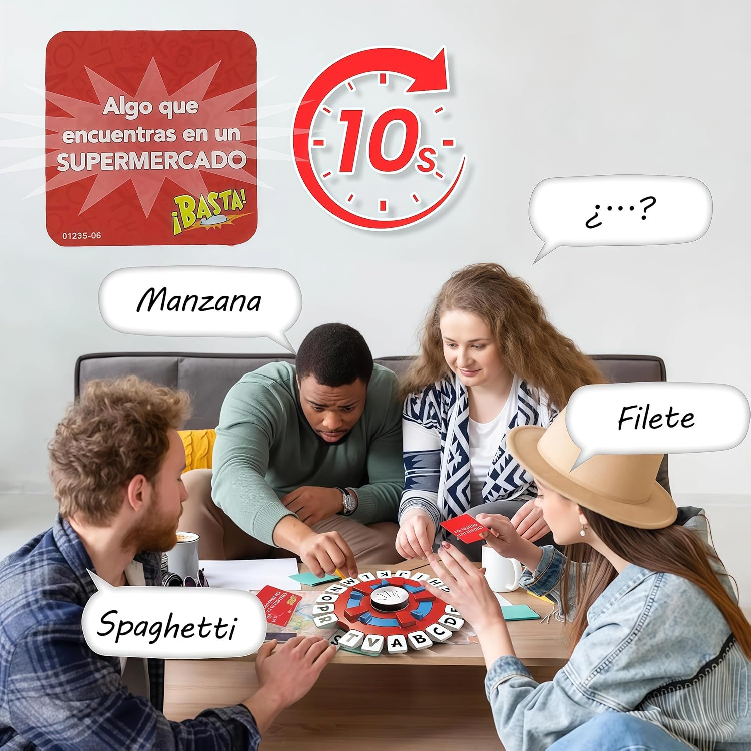 BASTA! JUEGO DE MESA ESPAÑOL - LATIN SPANISH BOARD GAME, WORD GAME, BOARD GAME