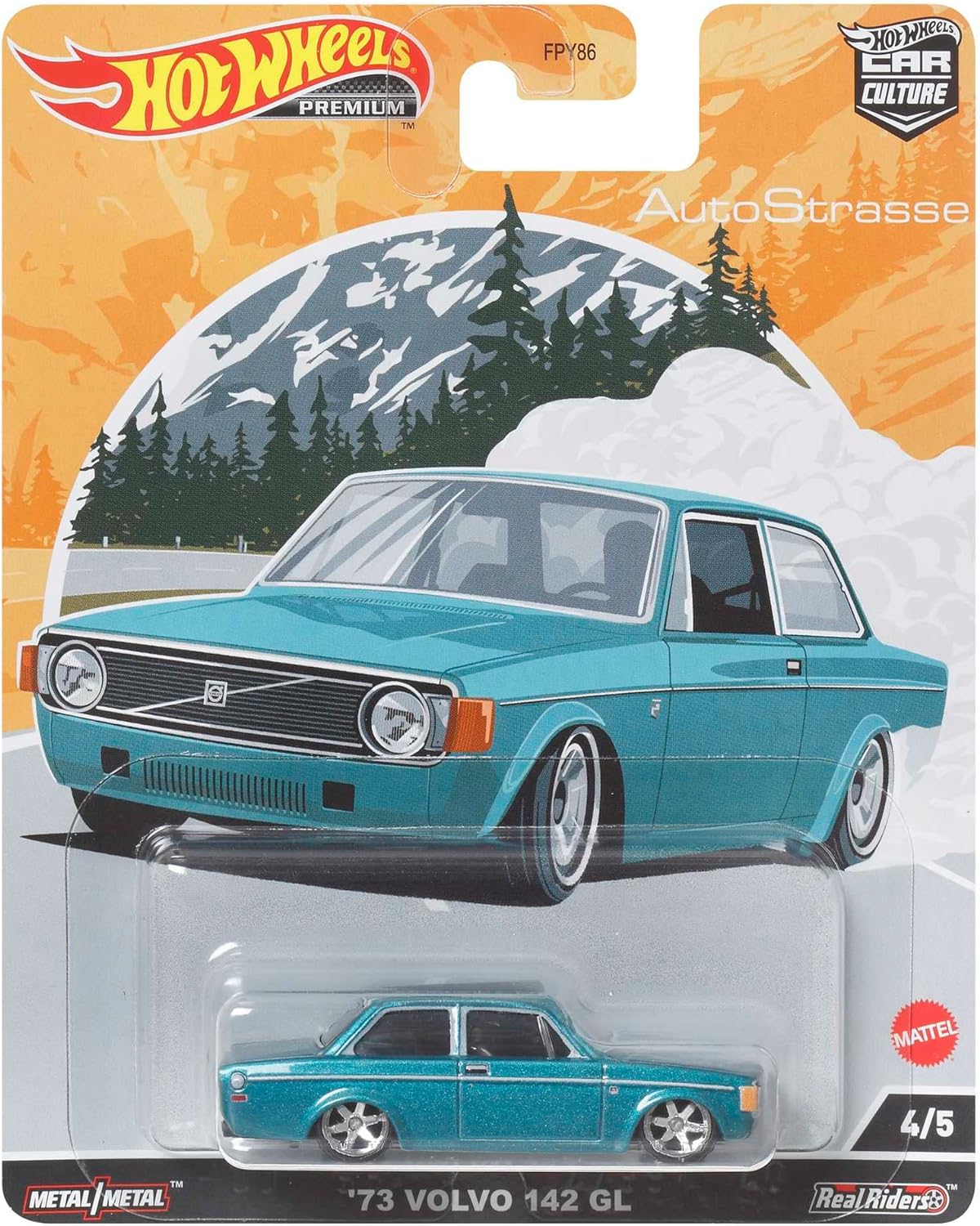 1/64 ‘73 VOLVO 142 GL TURQUOISE METALLIC - "AUTO STRASSE" CAR CULTURE