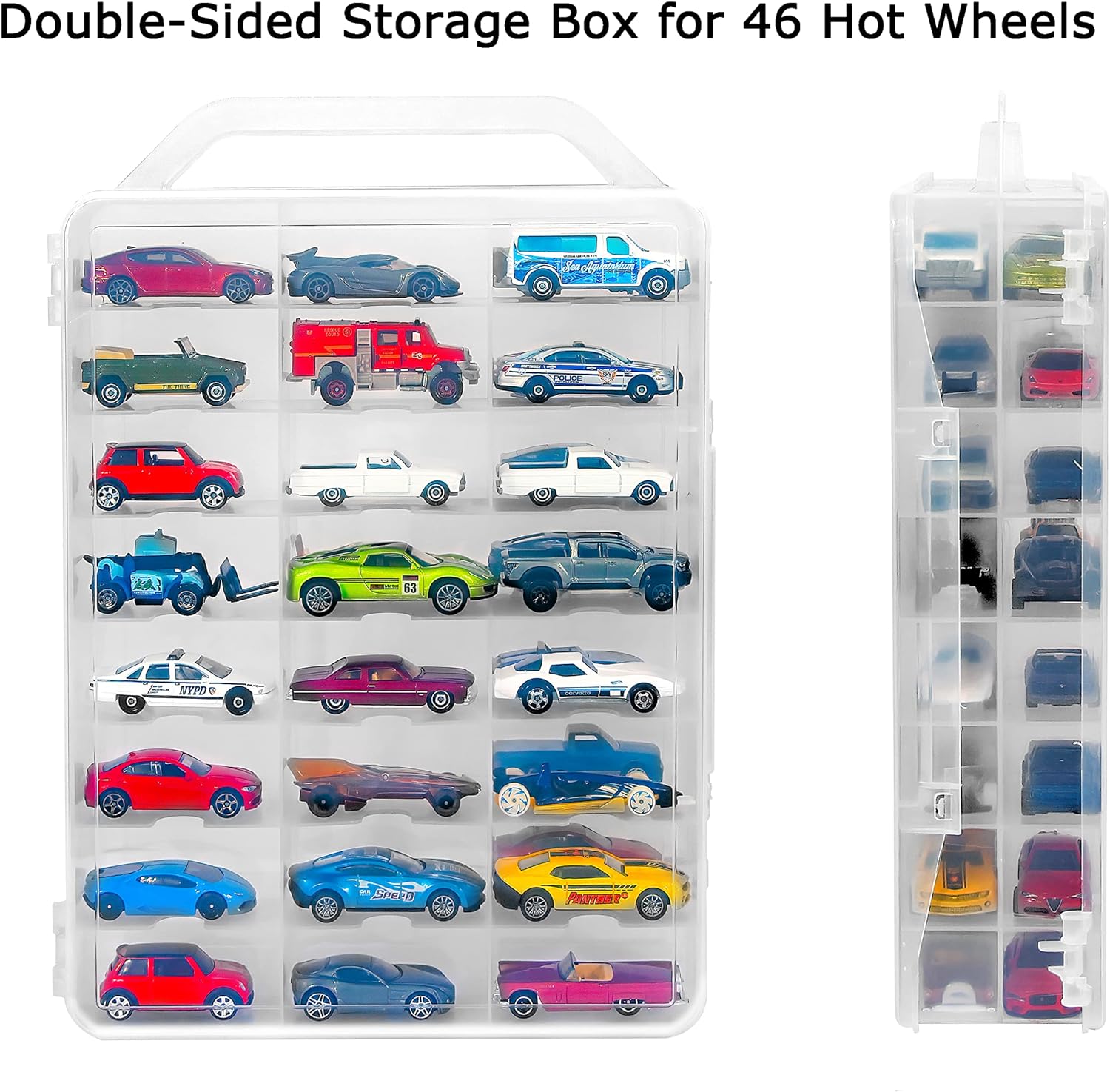 1/64 (MALETA) HOT WHEELS CAR CASE 48PCS STORAGE