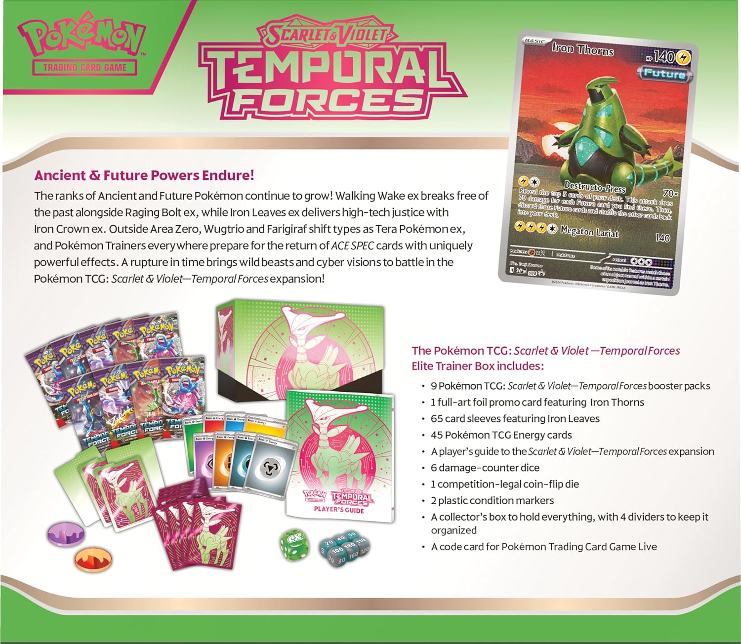 POKEMON ELITE TRAINER BOX SCARLET & VIOLET TEMPURAFORCES