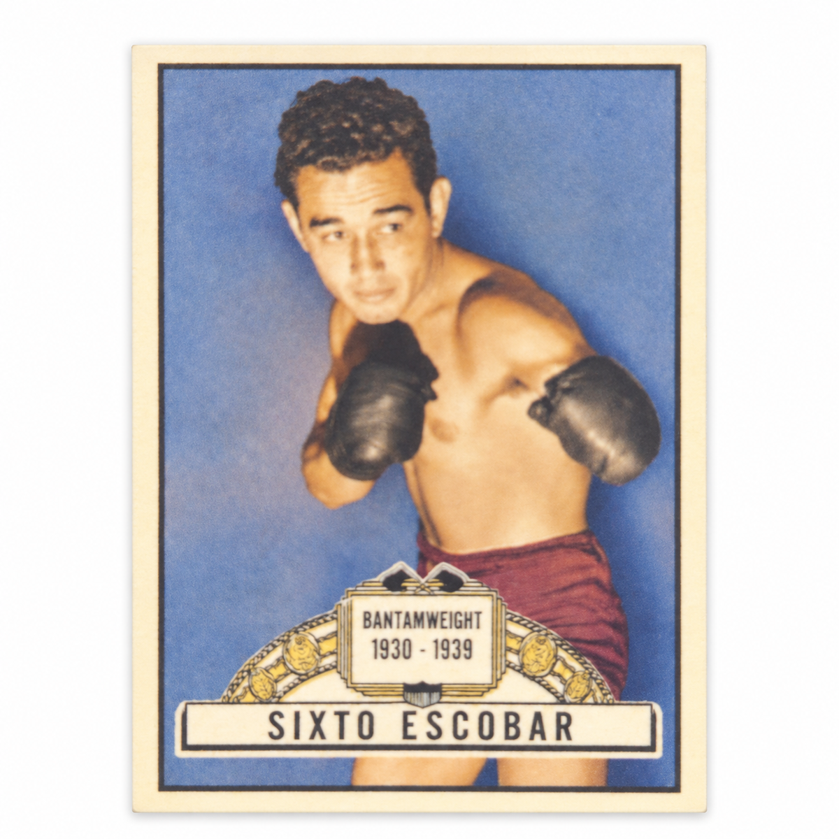 SIXTO ESCOBAR BOXING TRADING CARD / TARJETA COLECCIONABLE BOXEADOR SIXTO ESCOBAR DE PUERTO RICO