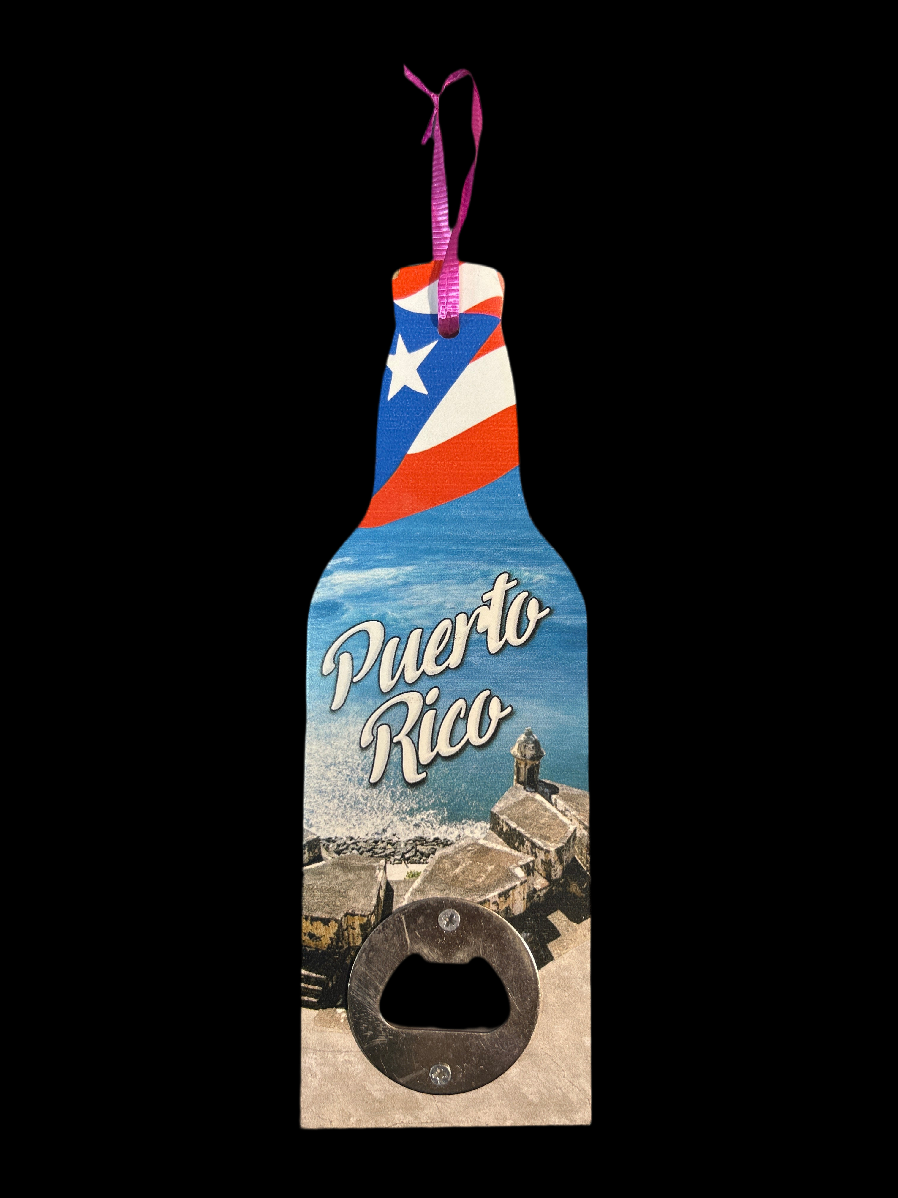 PUERTO RICO DESIGN WODDEN BOTTLE OPENER