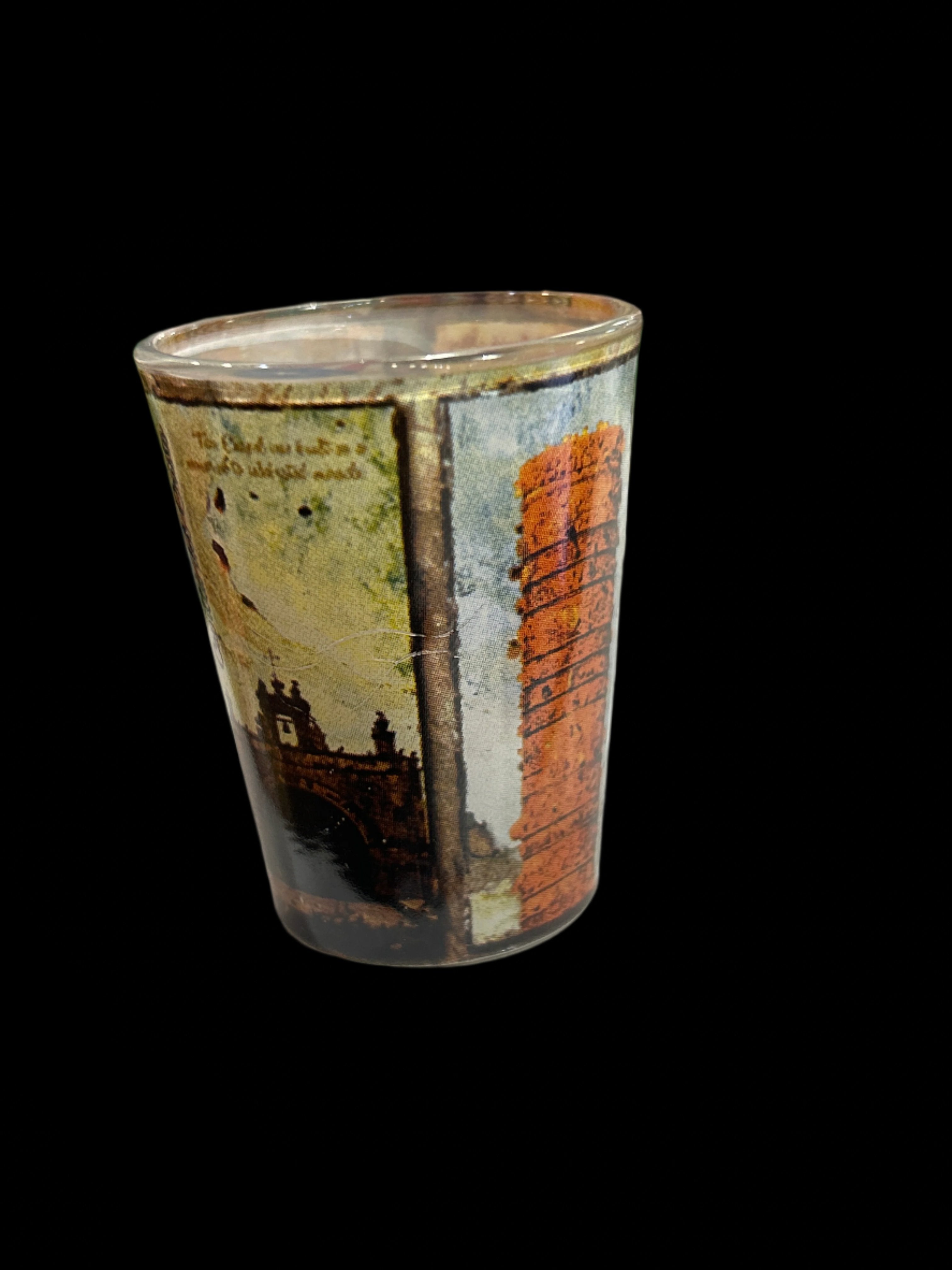 3" PUERTO RICO VINTAGE HISTORICAL BULDINGS SHOTGLASS