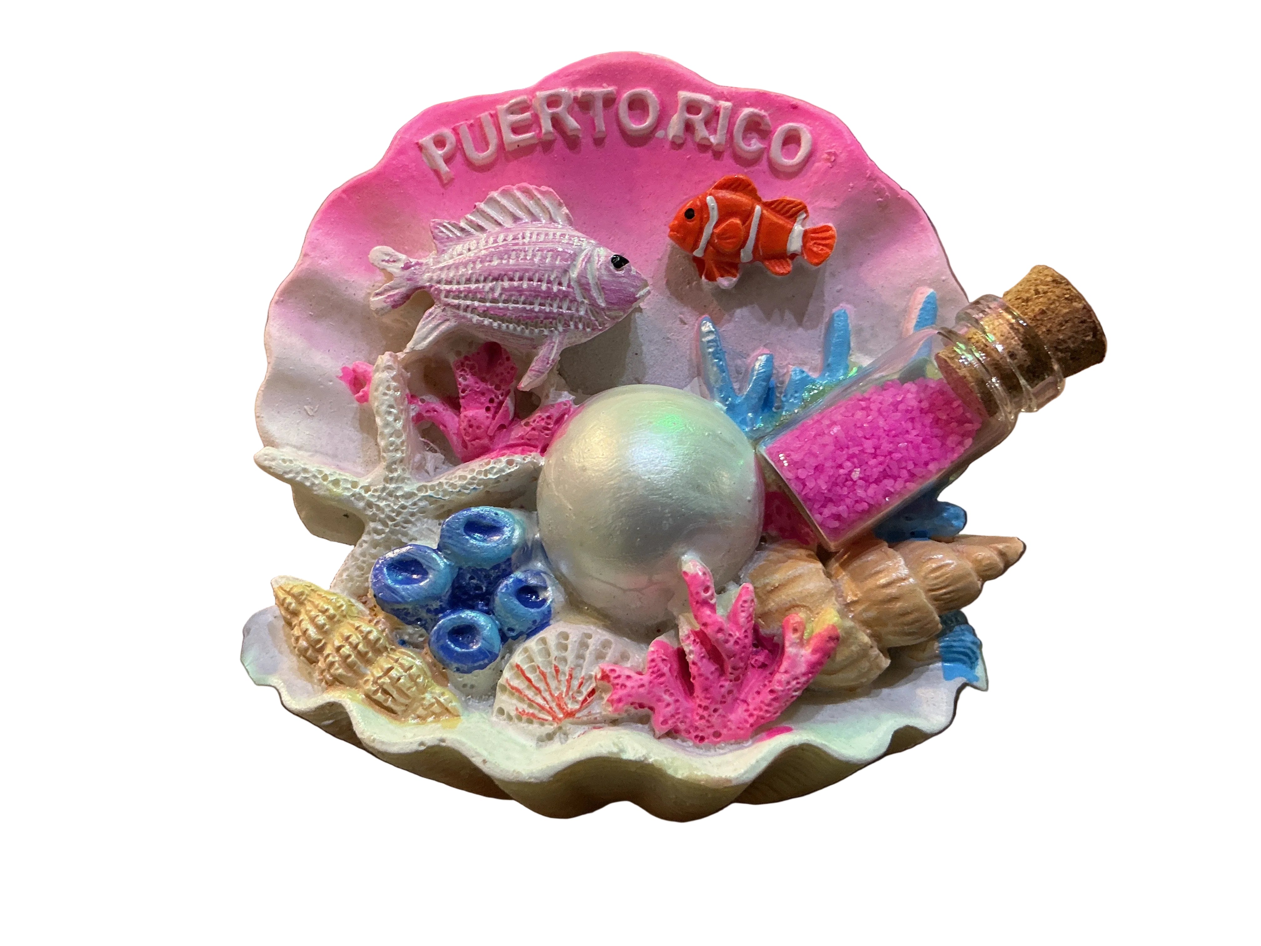 MAGNETO CARACOL -PUERTO RICO MAGNET SHEL ((COLORS MAY VARY))