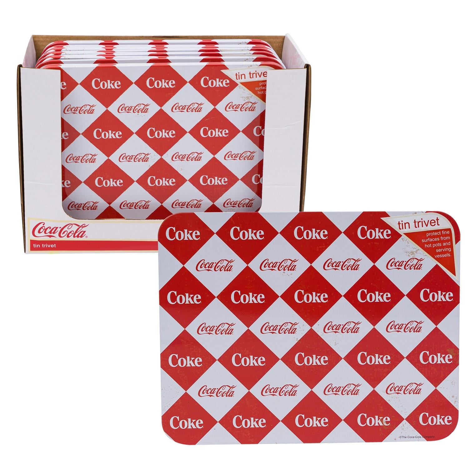 Salvamanteles de hojalata de COCA COLA (Agarra-macetas)