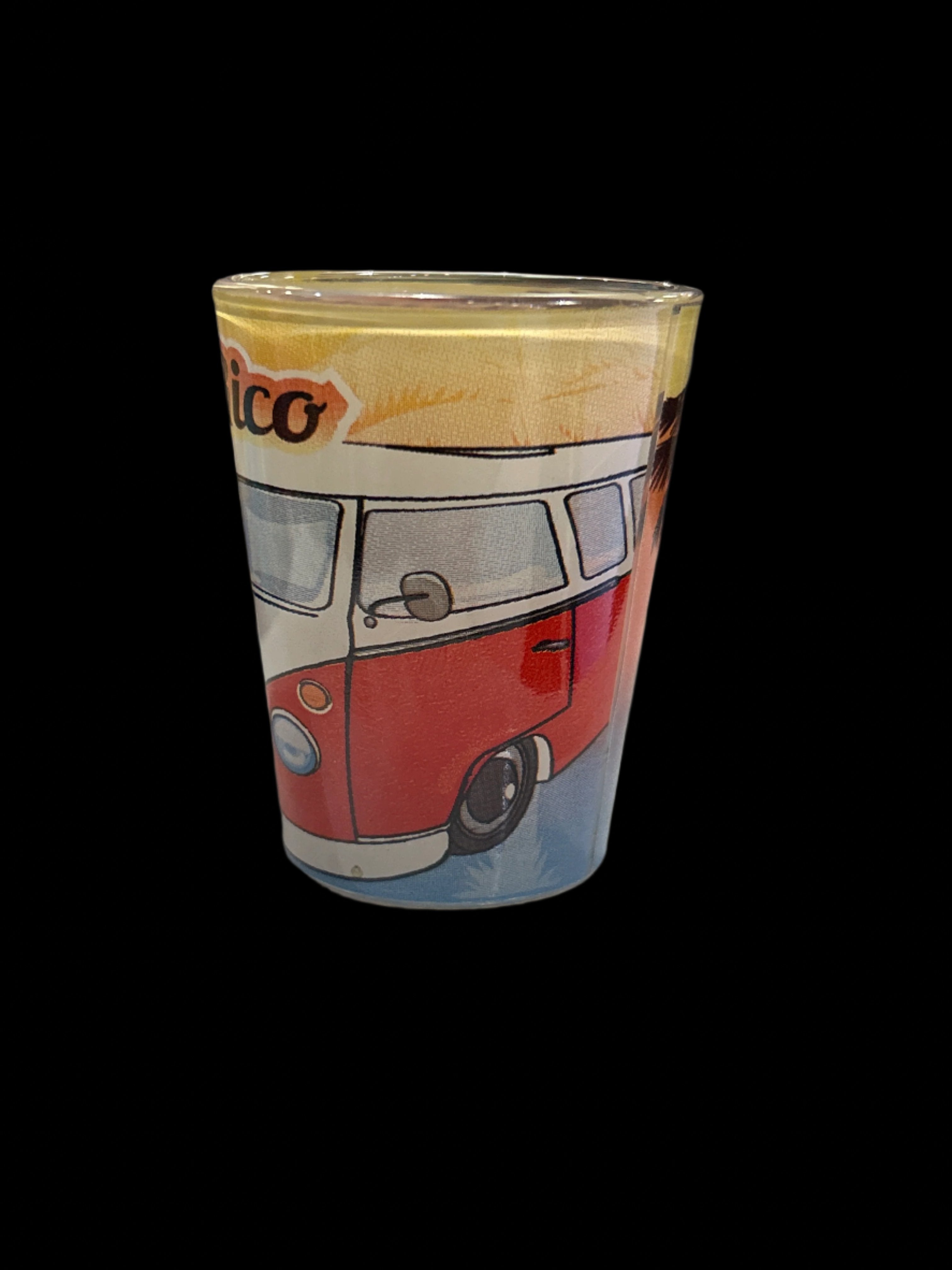 3" PUERTO RICO VOLKSWAGEN BUS SHOTGLASS