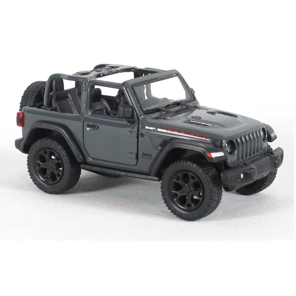 JEEP WRANGLER RUBICON 2018 CON TECHO ABIERTO Y TECHO RÍGIDO A ESCALA 1/32 - KINSMART