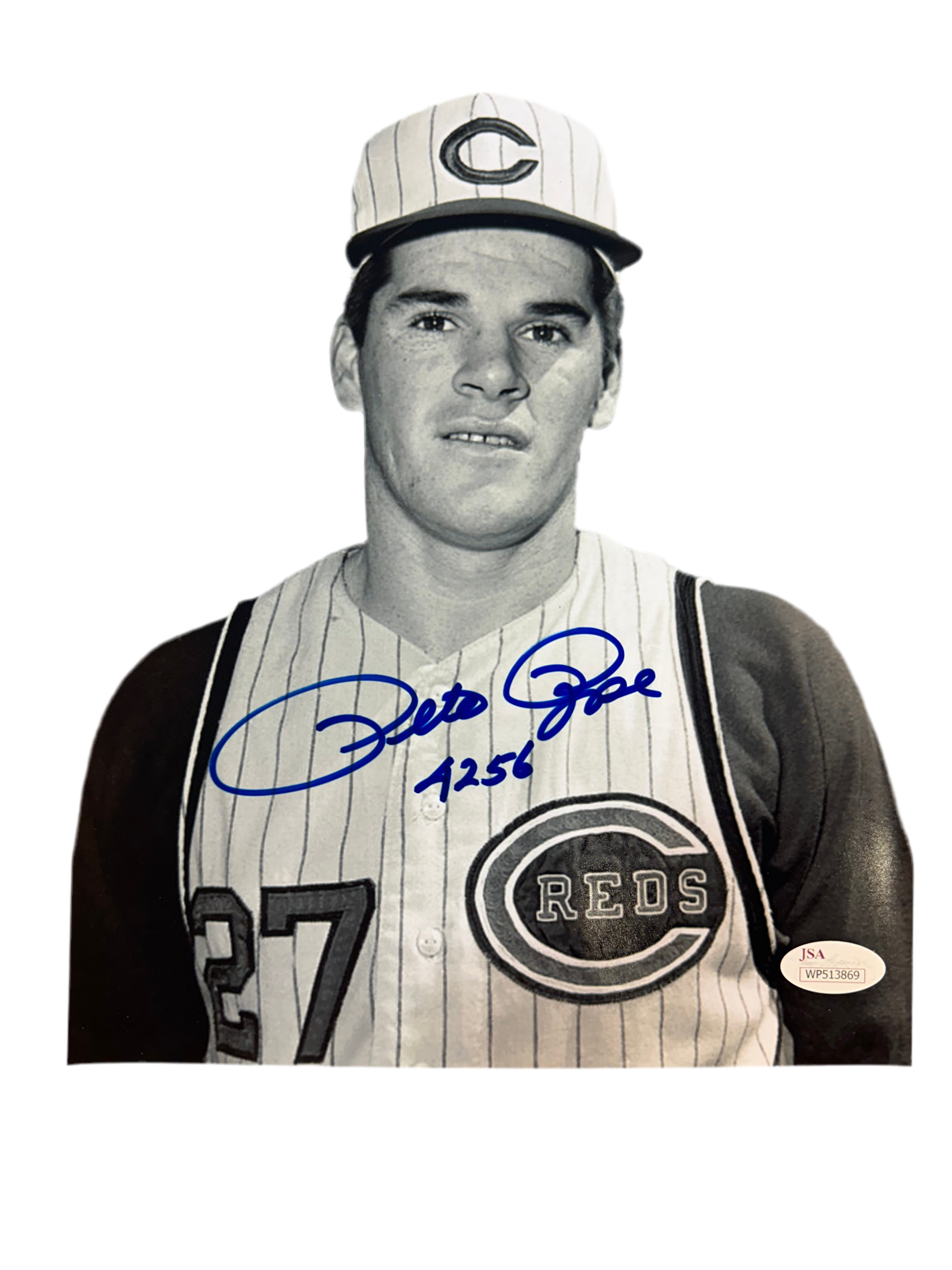 FOTO AUTOGRAFIADA POR PETE ROSE - CERTIFICADA POR JSA