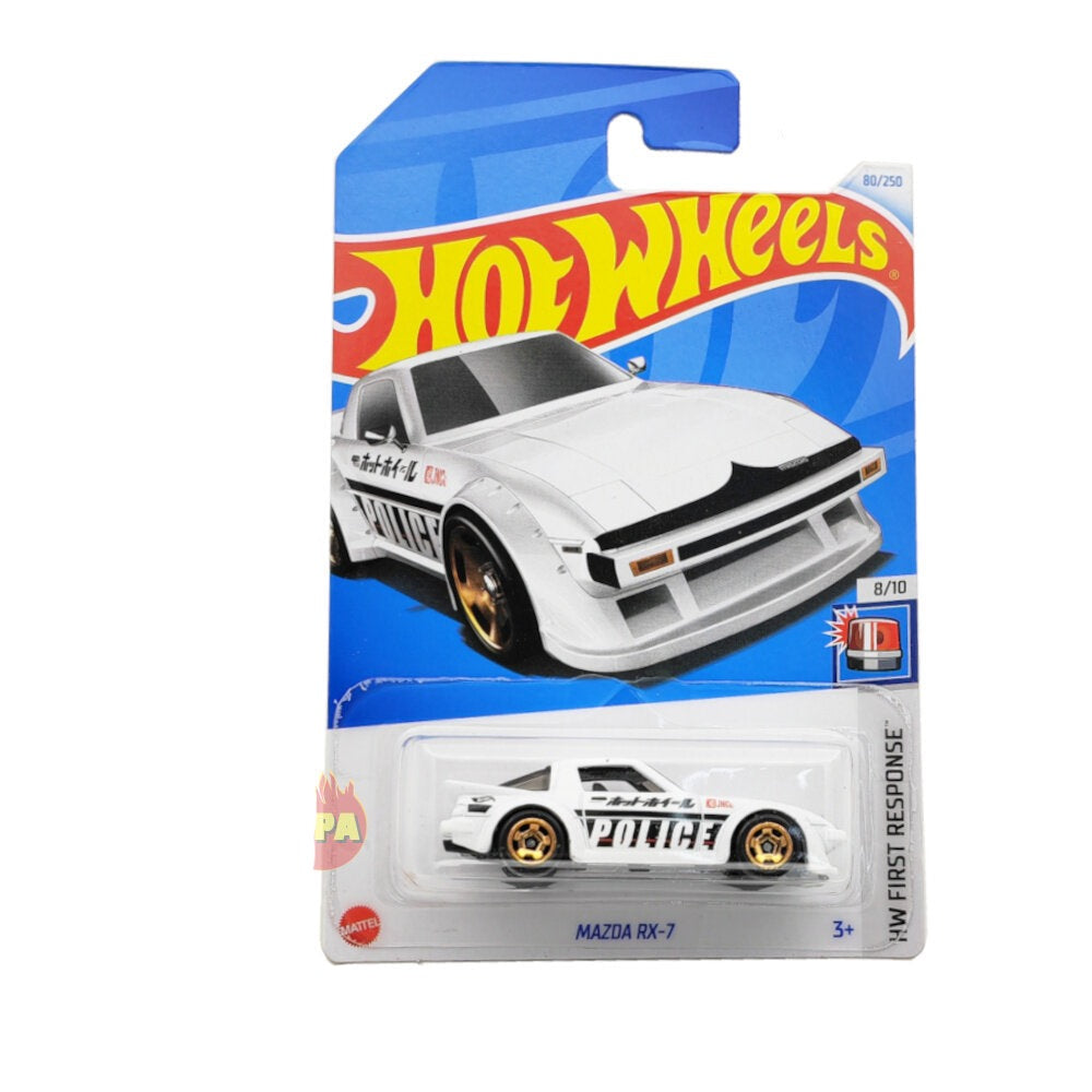 1/64 MAZDA RX-7 WHITE POLICE - HW FIRST RESPONSE