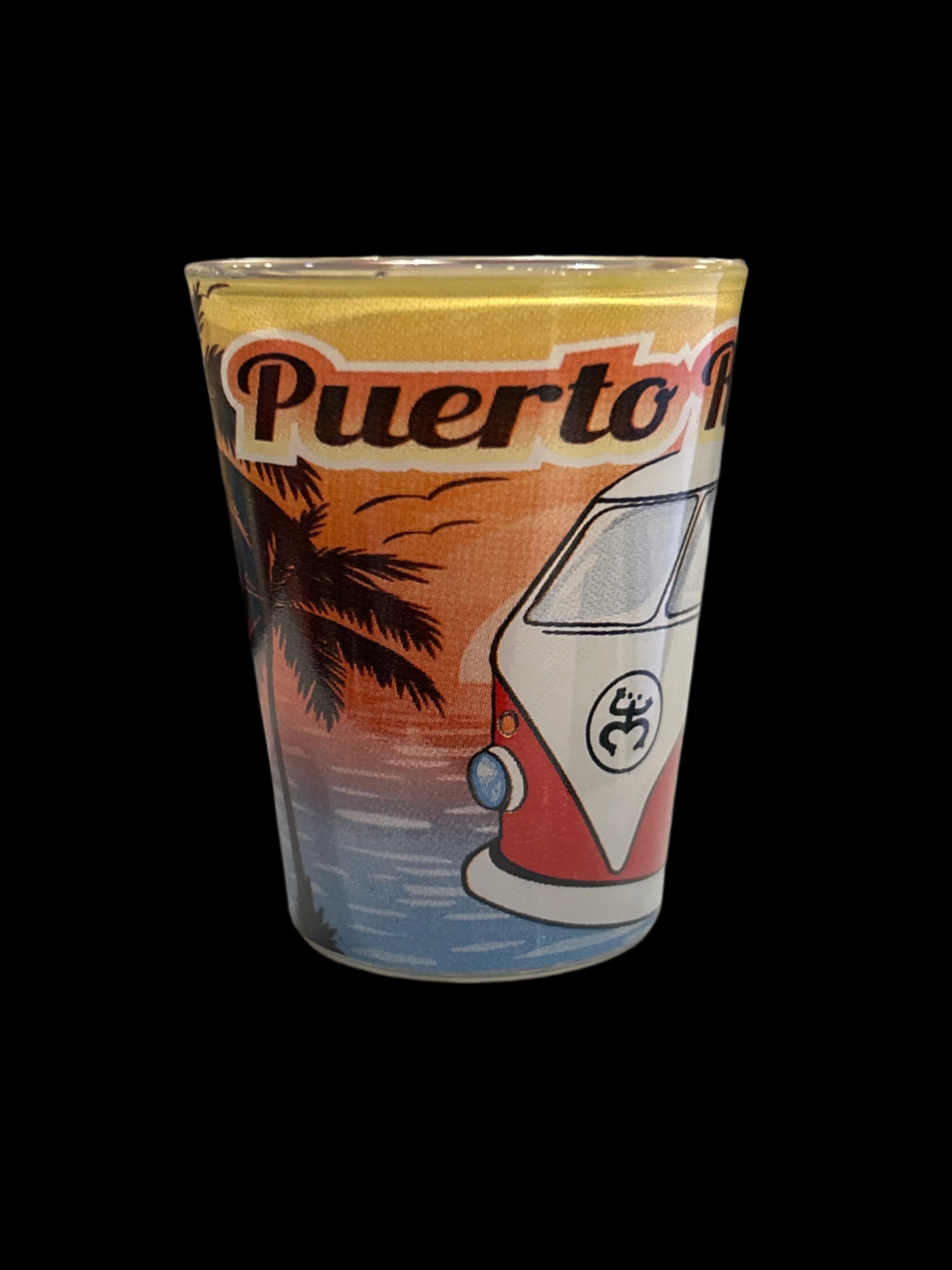 3" PUERTO RICO VOLKSWAGEN BUS SHOTGLASS