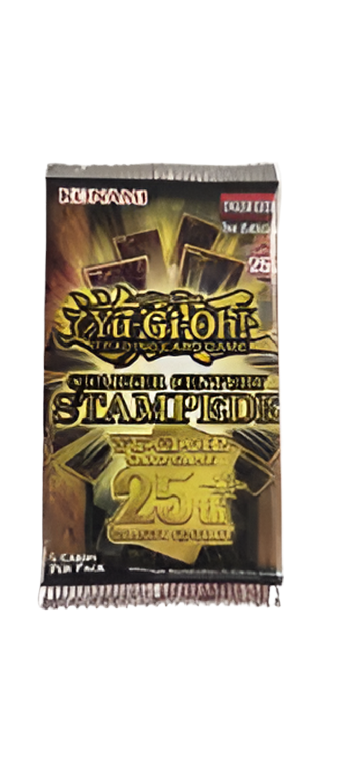 QUARTER CENTURY STAMPEDE BOOSTER PACK(5 CARDS) - YUGIOH Dream Team Collectibles QUARTER CENTURY STAMPEDE BOOSTER PACK(5 CARDS) - YUGIOH Dream Team Collectibles