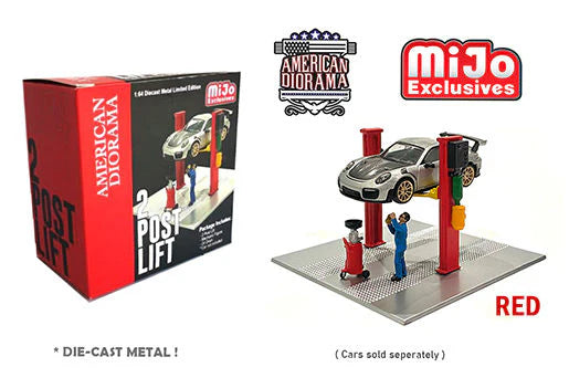 1/64 AMERICAN DIORAMA 2 POST LIFT - MIJO EXCLUSIVE