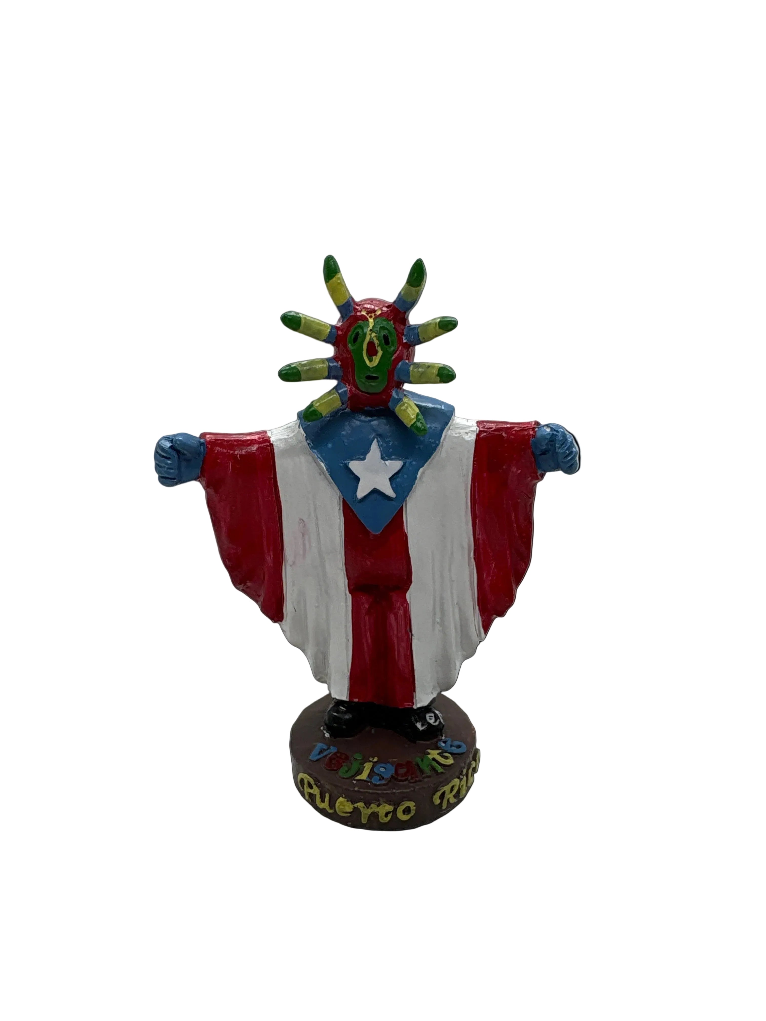 VEJIGANTE SMALL 4” PUERTO RICO FIGURE FLAG- VEJIGANTE PEQUEŃO BANDERA DE PUERTO RICO