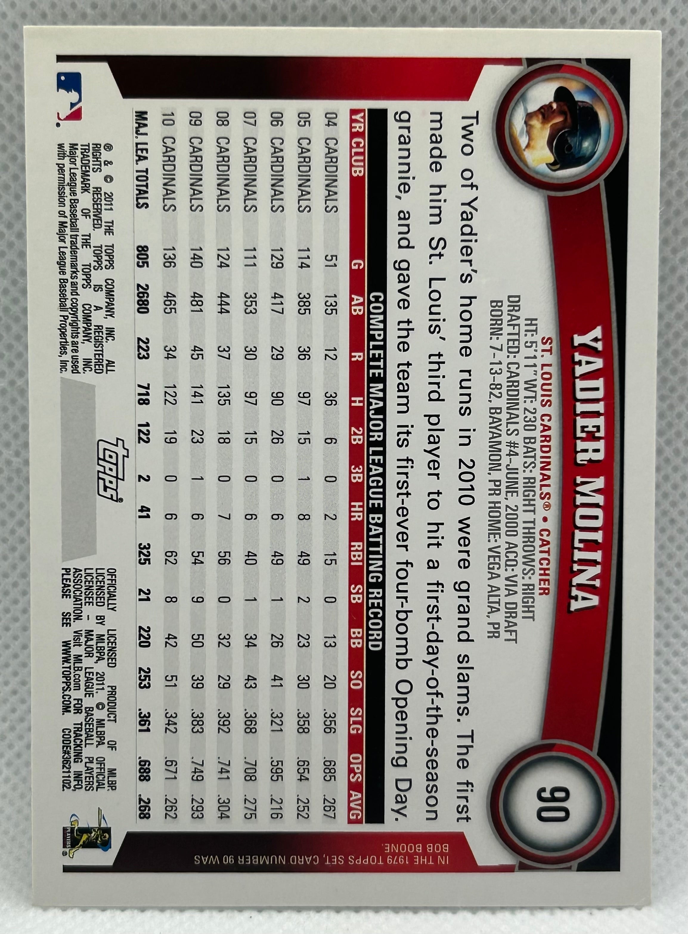 2011 TOPPS YADIER MOLINA #90