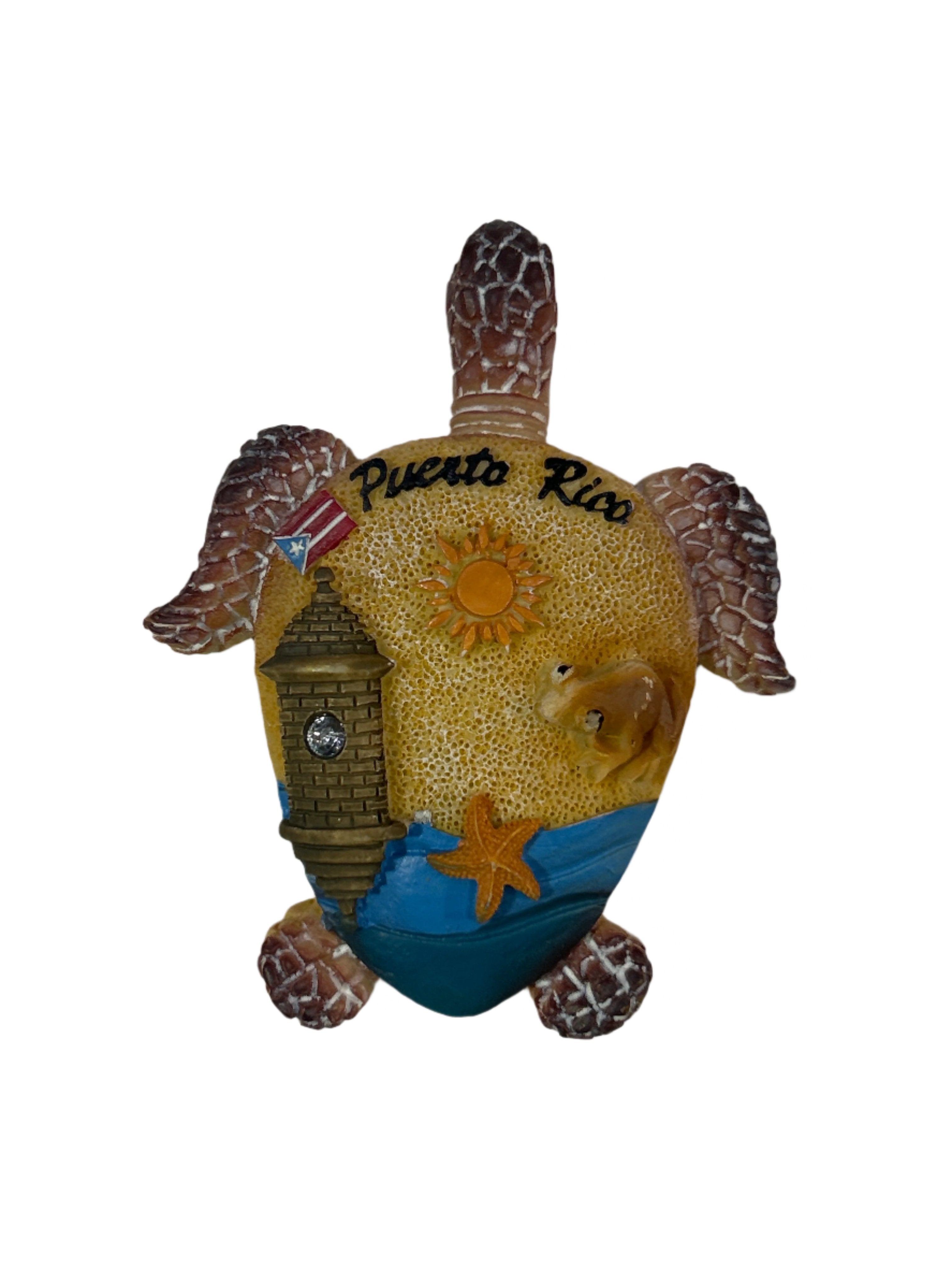 MAGNETO DE PUERTO RICO EN FORMA DE TORTUGA - PUERTO RICO TURTLE MAGNET