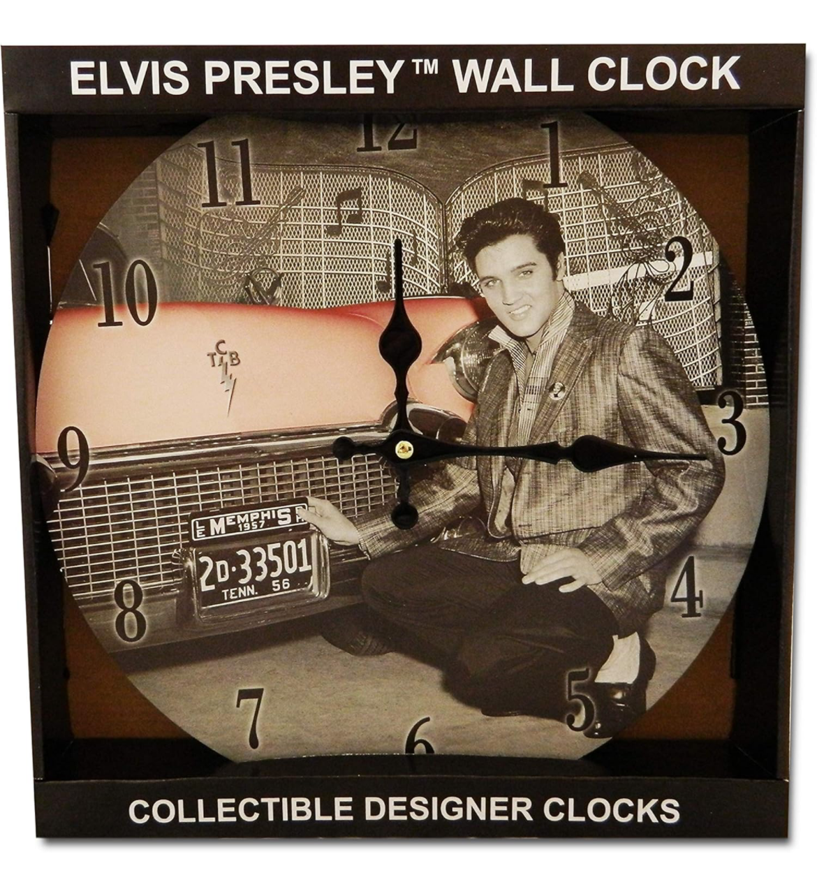 RELOJ DE PARED REDONDO DE ELVIS PRESLEY