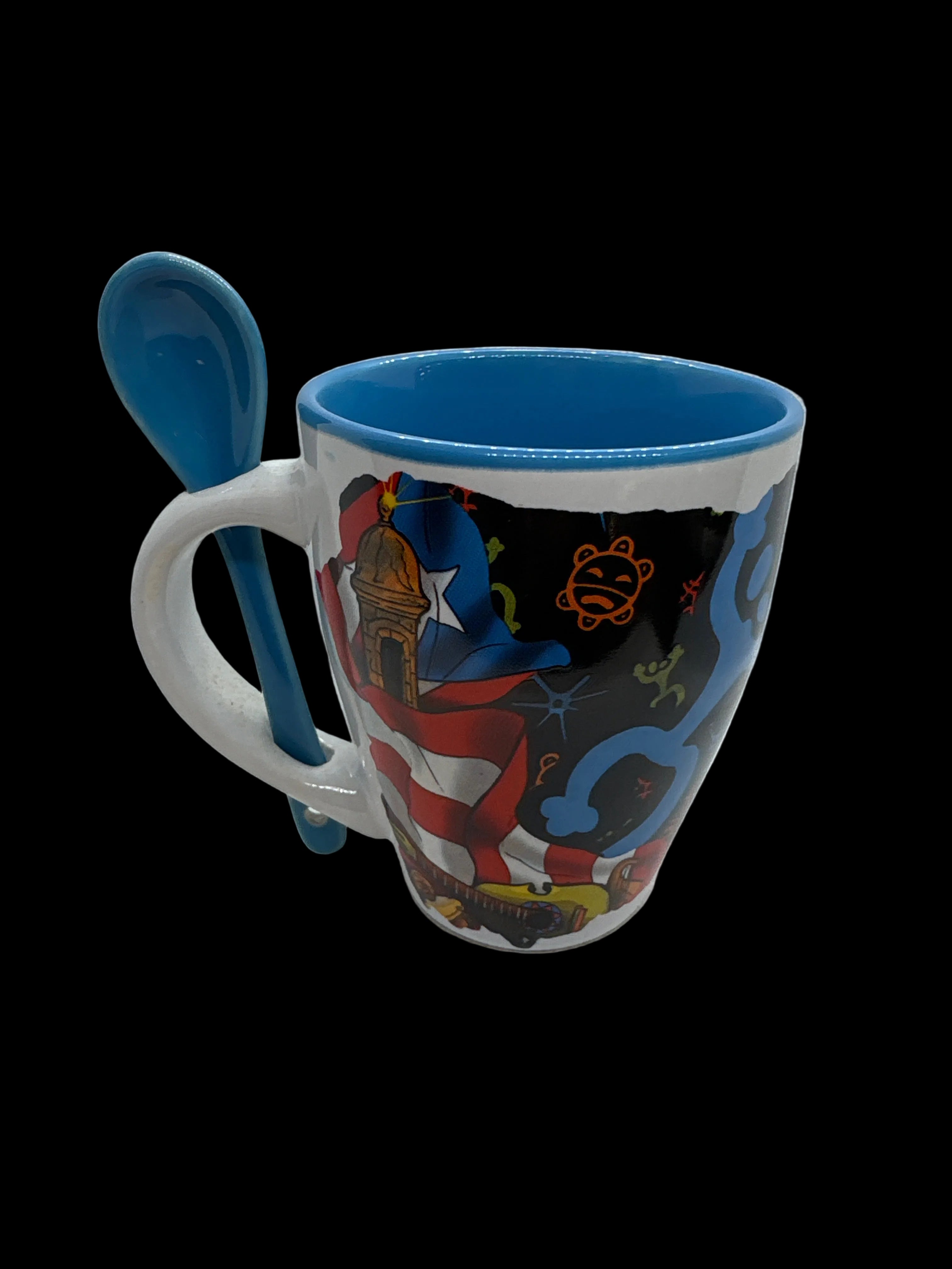TAZA SÍMBOLOS TAINOS PUERTO RICO