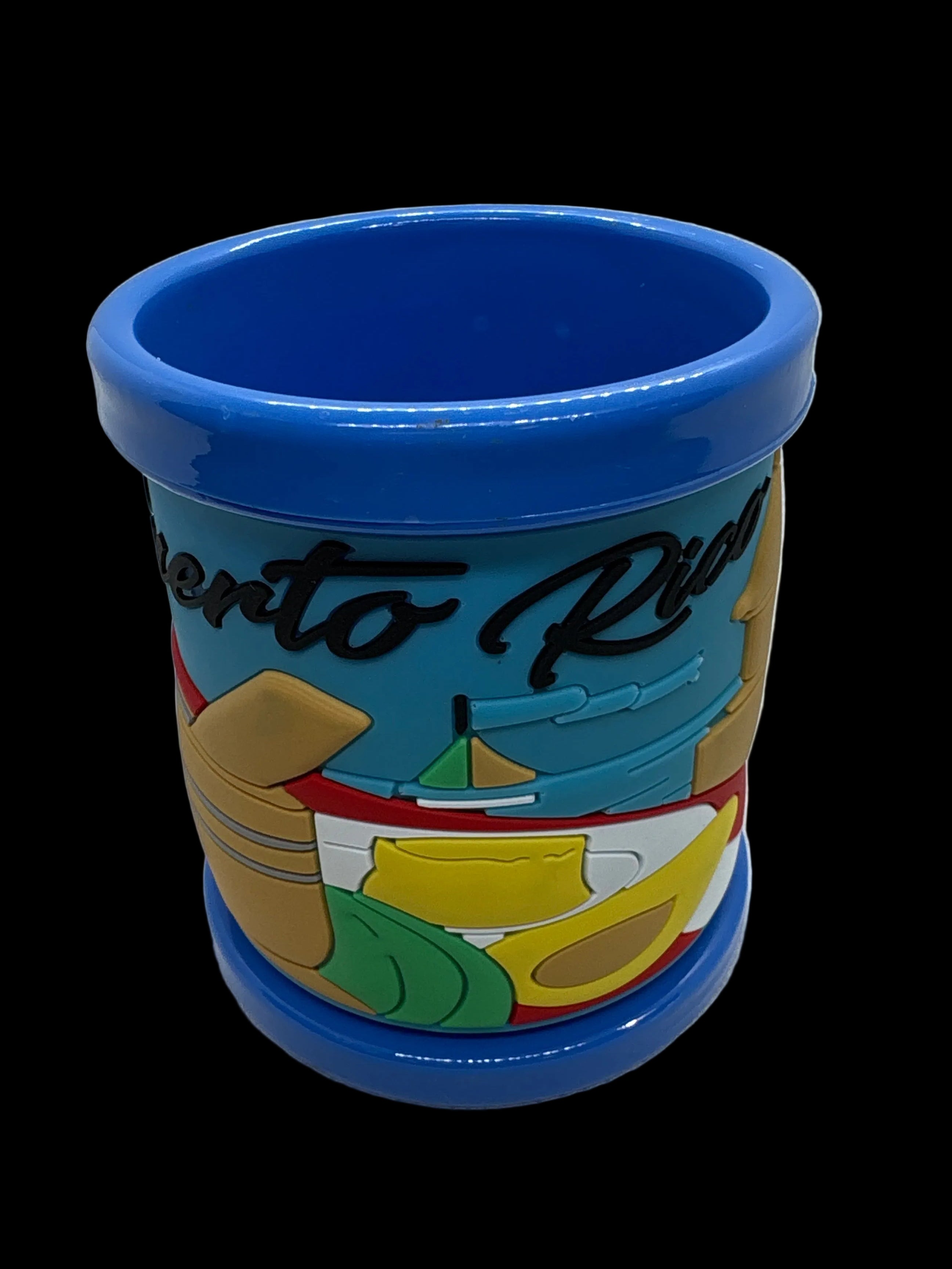 TAZA - PUERTO RICO DESIGN PLASTIC MUG W/ EMBOSSED (RELIEVE)