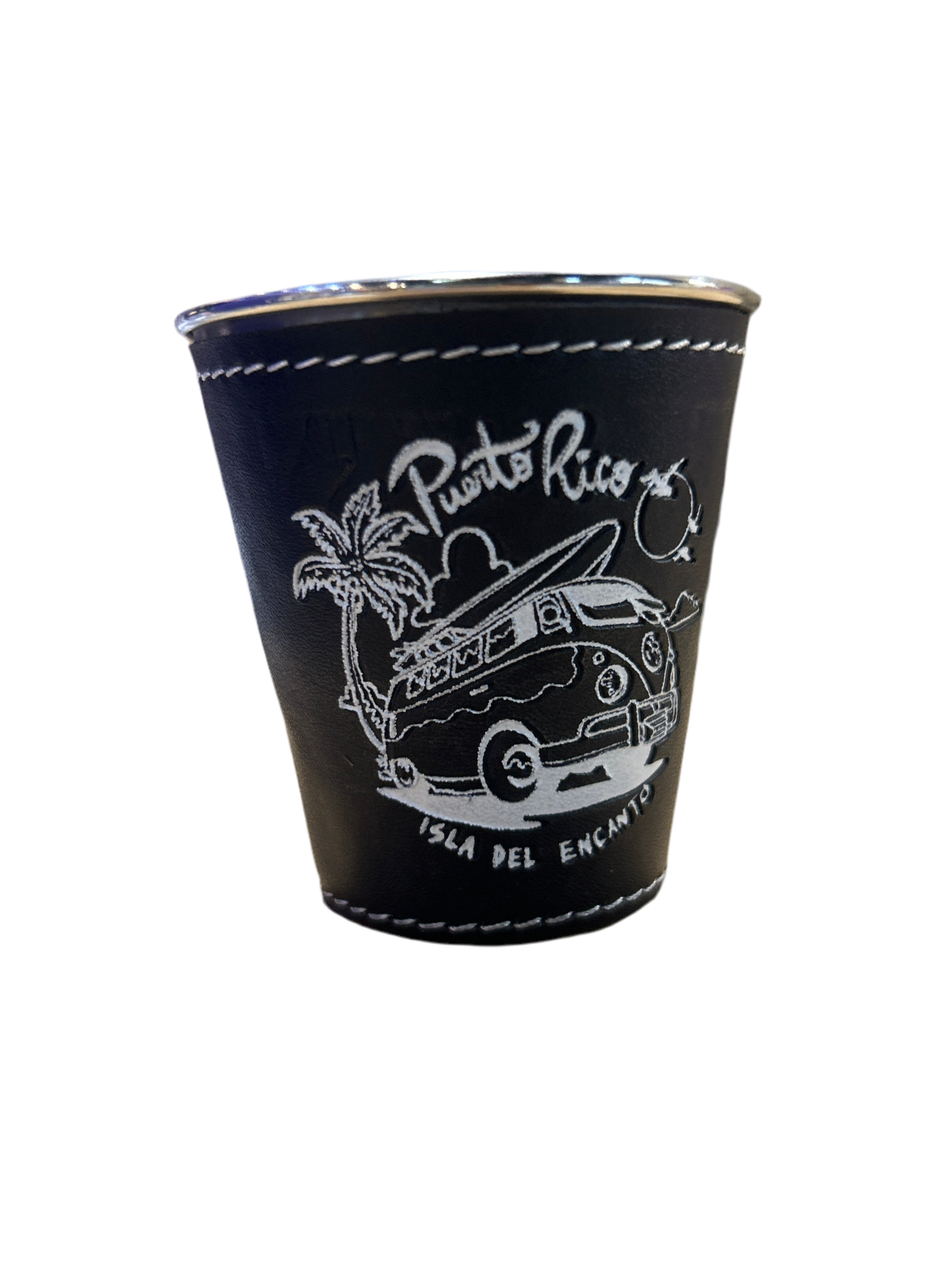 SHOT GLASS METAL Y CUERO - VW VAN DE PUERTO RICO