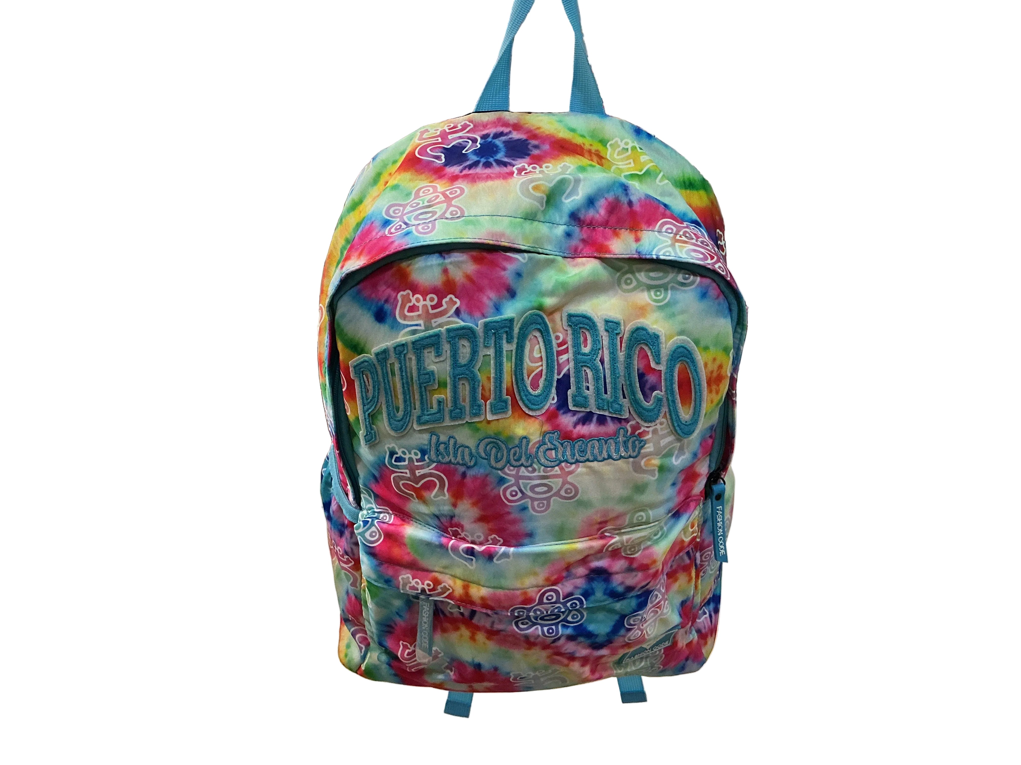 16” PUERTO RICO BACK PACK BLUE TAINO SYMBOLS DESIGN