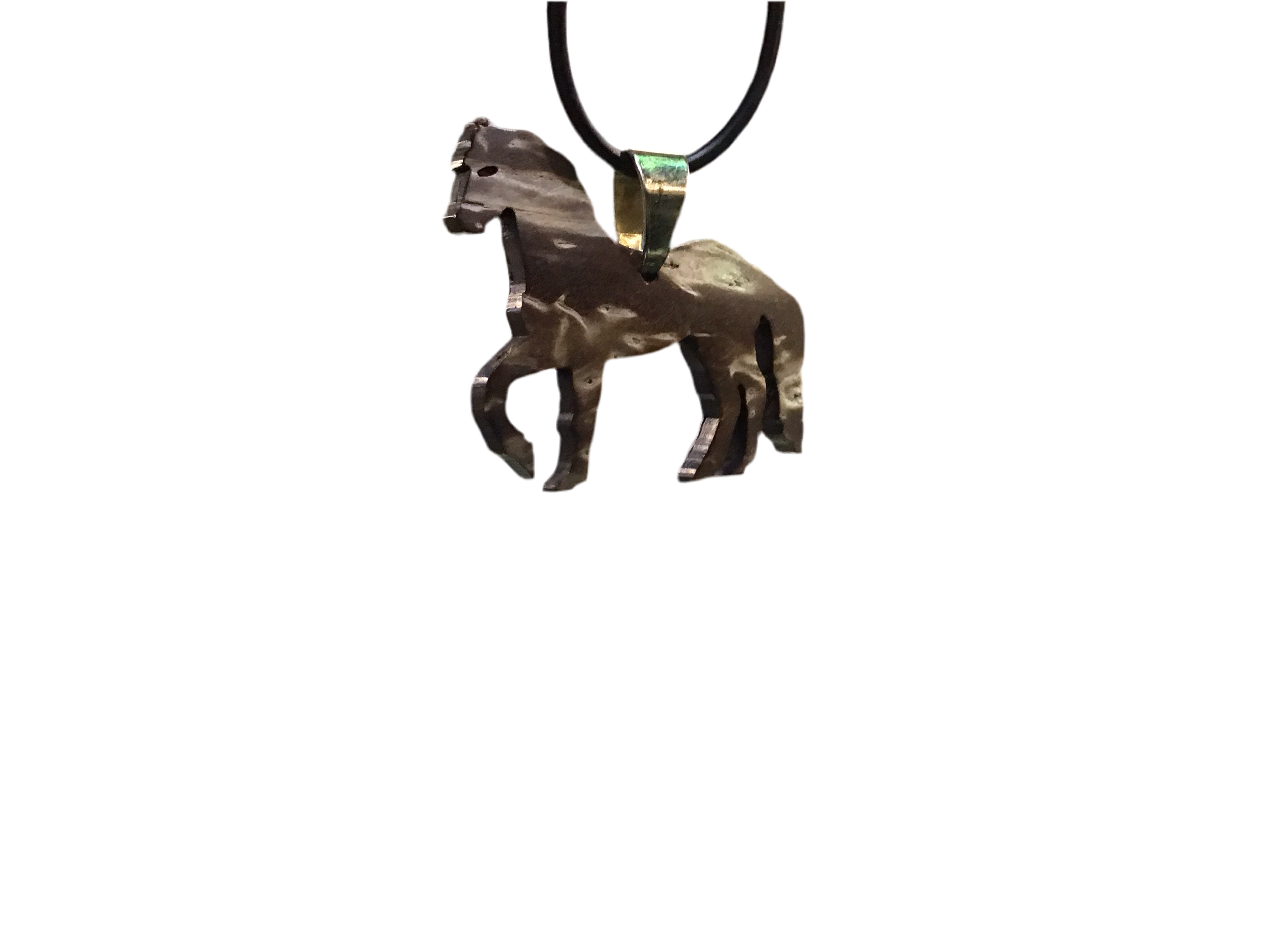 COLLAR (Q) DE PUERTO RICO - CABALLO DE MADERA