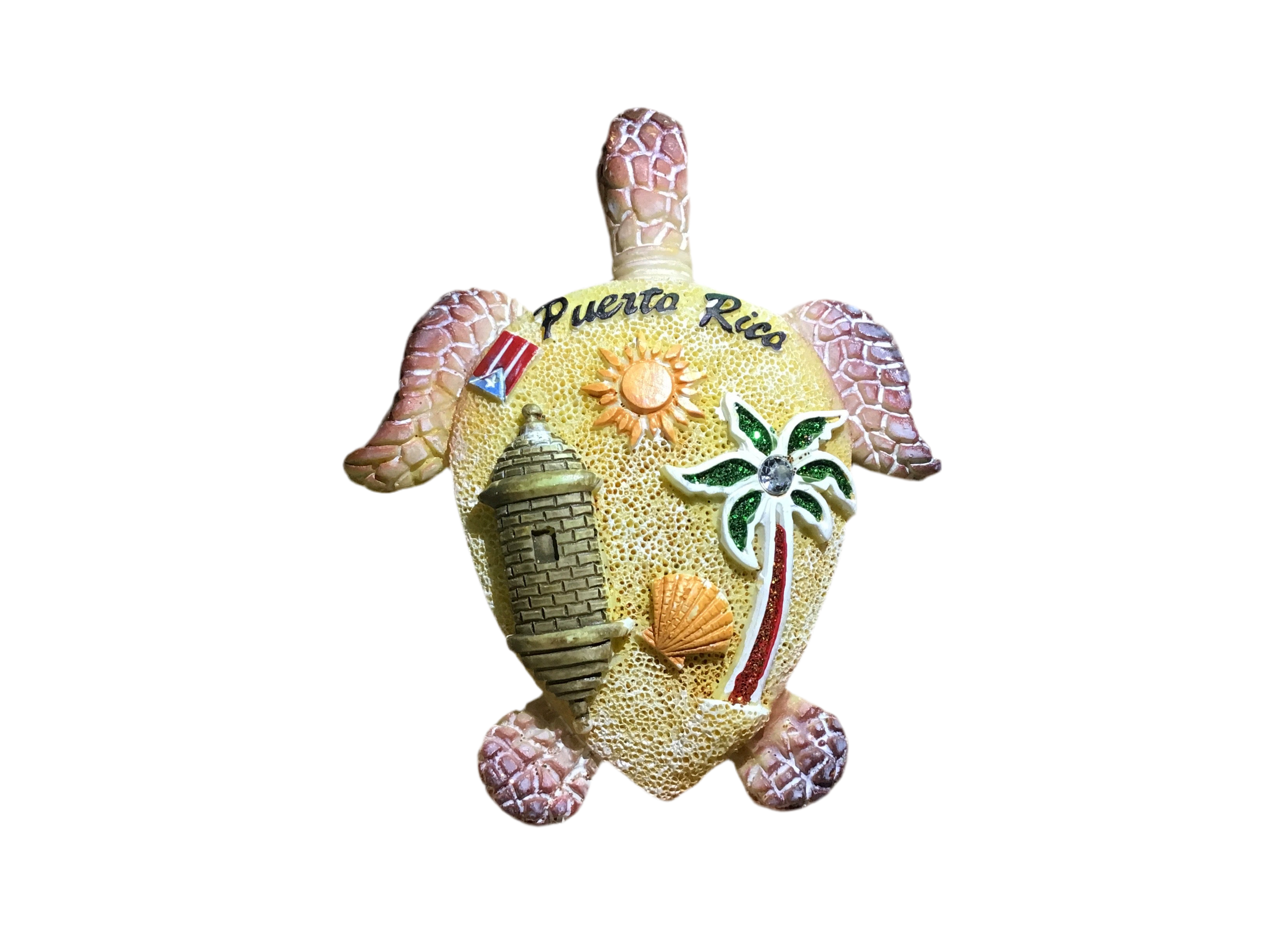 MAGNETO DE PUERTO RICO EN FORMA DE TORTUGA - PUERTO RICO TURTLE MAGNET