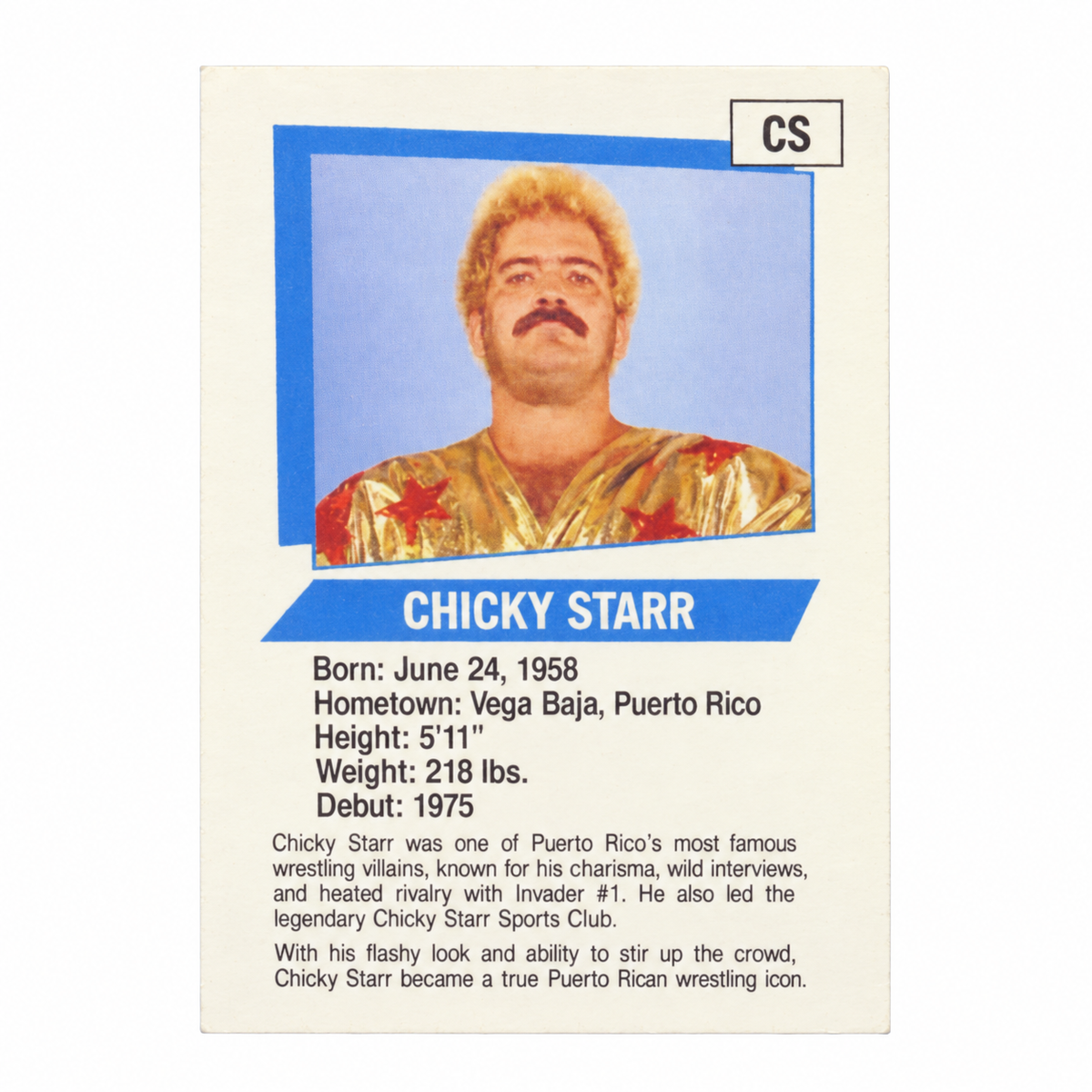 CHIKY STAR WRESTLING TRADING CARD / TARJETA COLECCIONABLE DE CHIKY STAR