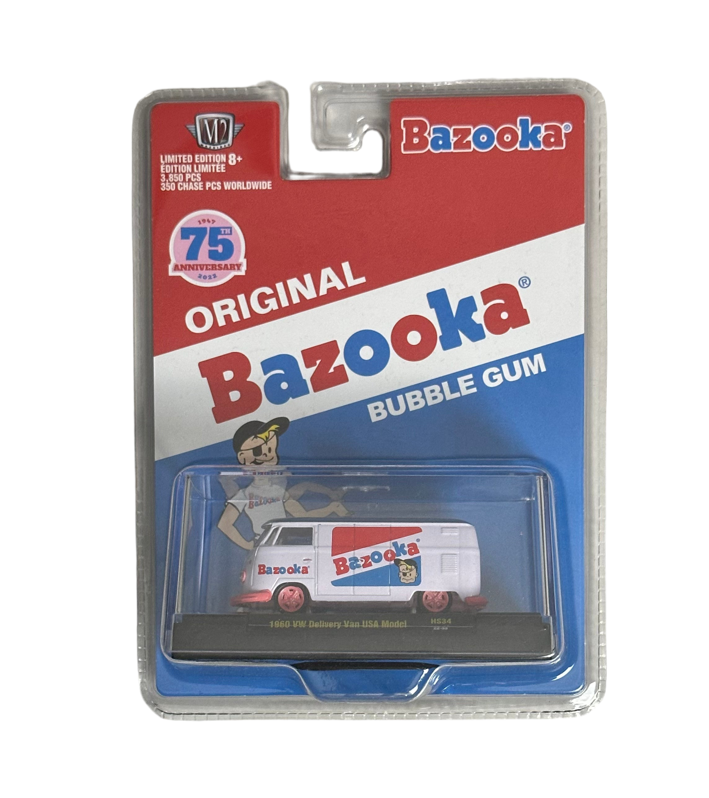 1/64 1960 VOLKSWAGEN VAN USA MODEL - BAZOOKA BUBBLE GUM “CHASE” 350 PCS WORLWIDE