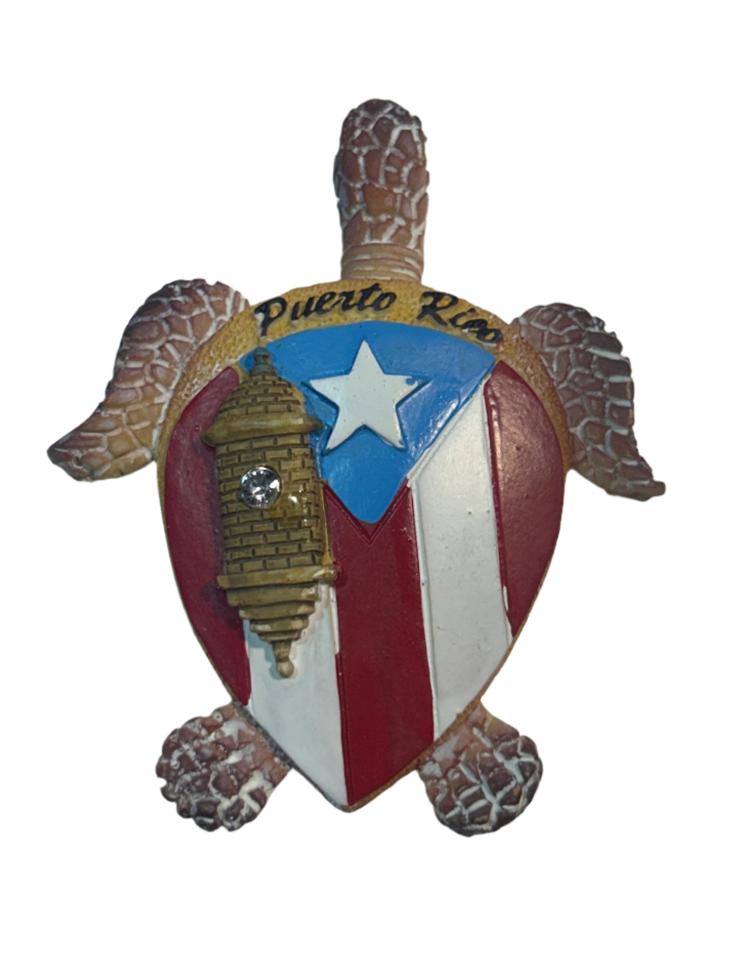 MAGNETO DE PUERTO RICO EN FORMA DE TORTUGA - PUERTO RICO TURTLE MAGNET