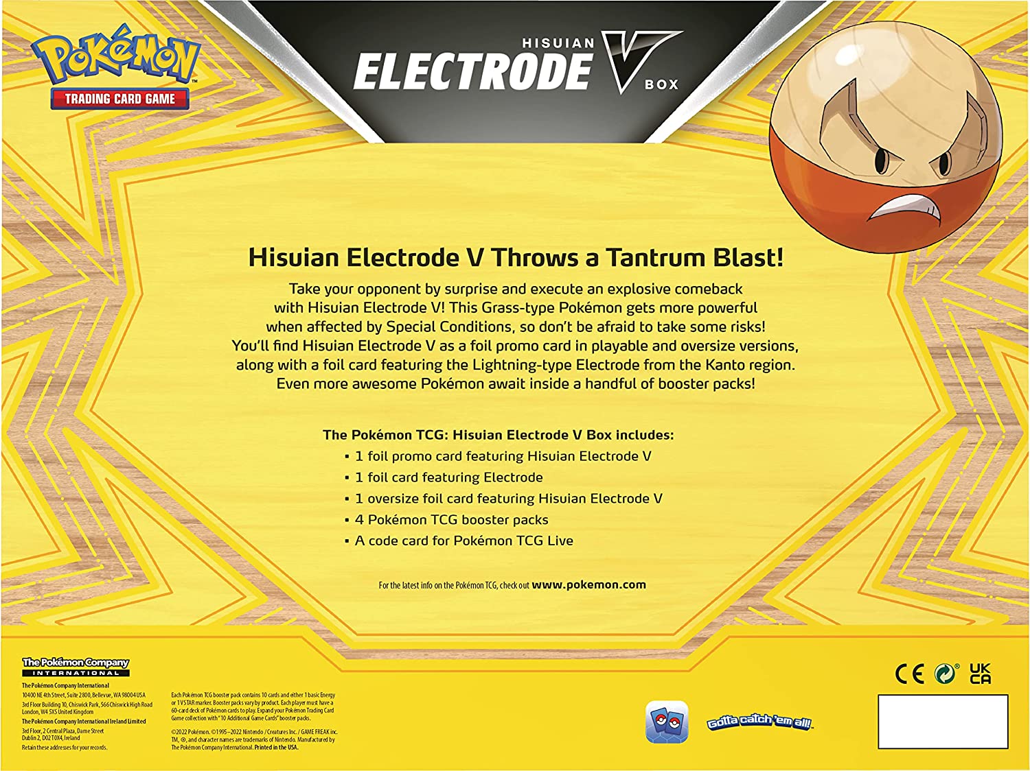 POKEMON TCG: HISUIAN ELECTRODE V BOX