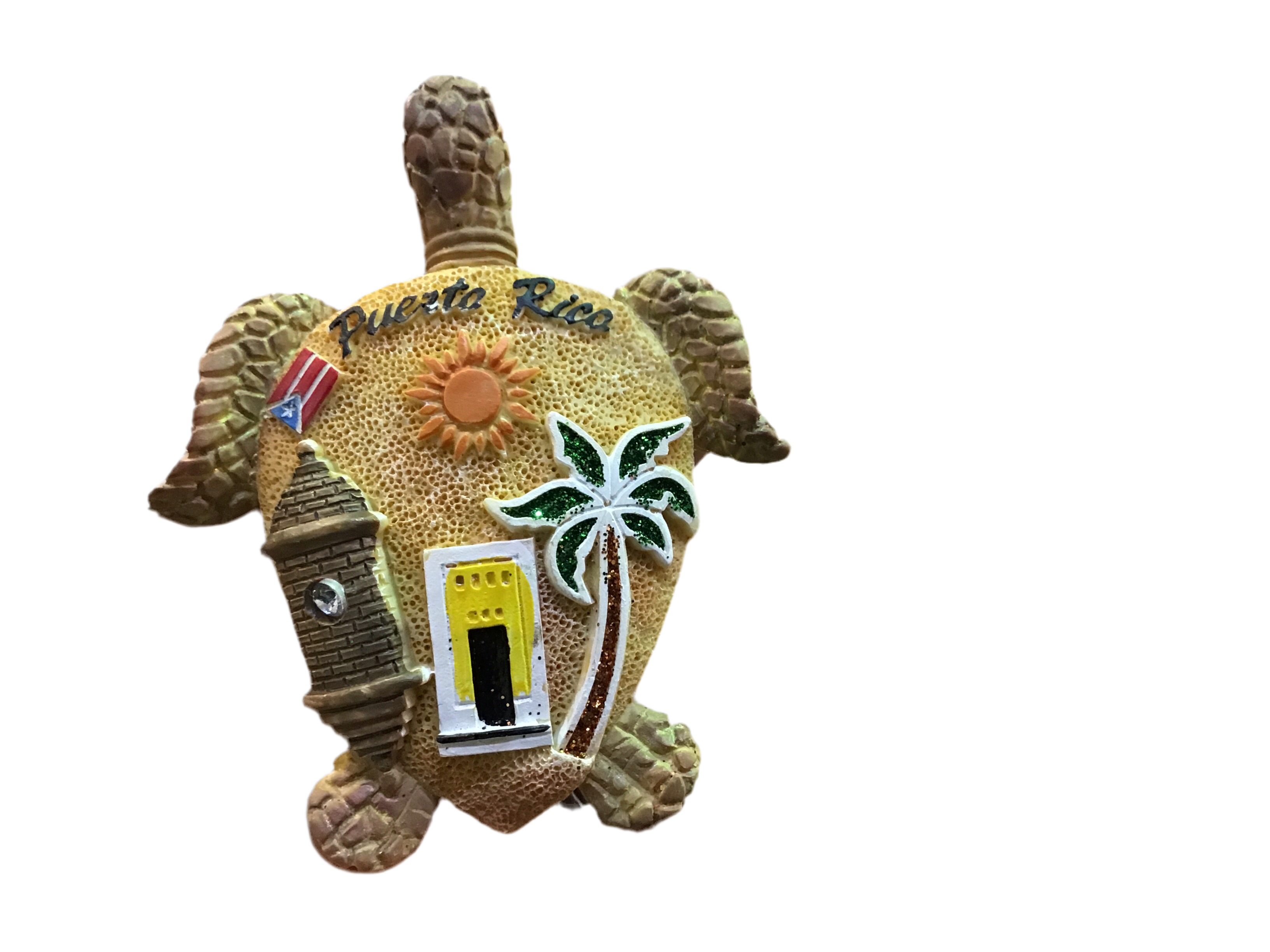 MAGNETO DE PUERTO RICO EN FORMA DE TORTUGA - PUERTO RICO TURTLE MAGNET