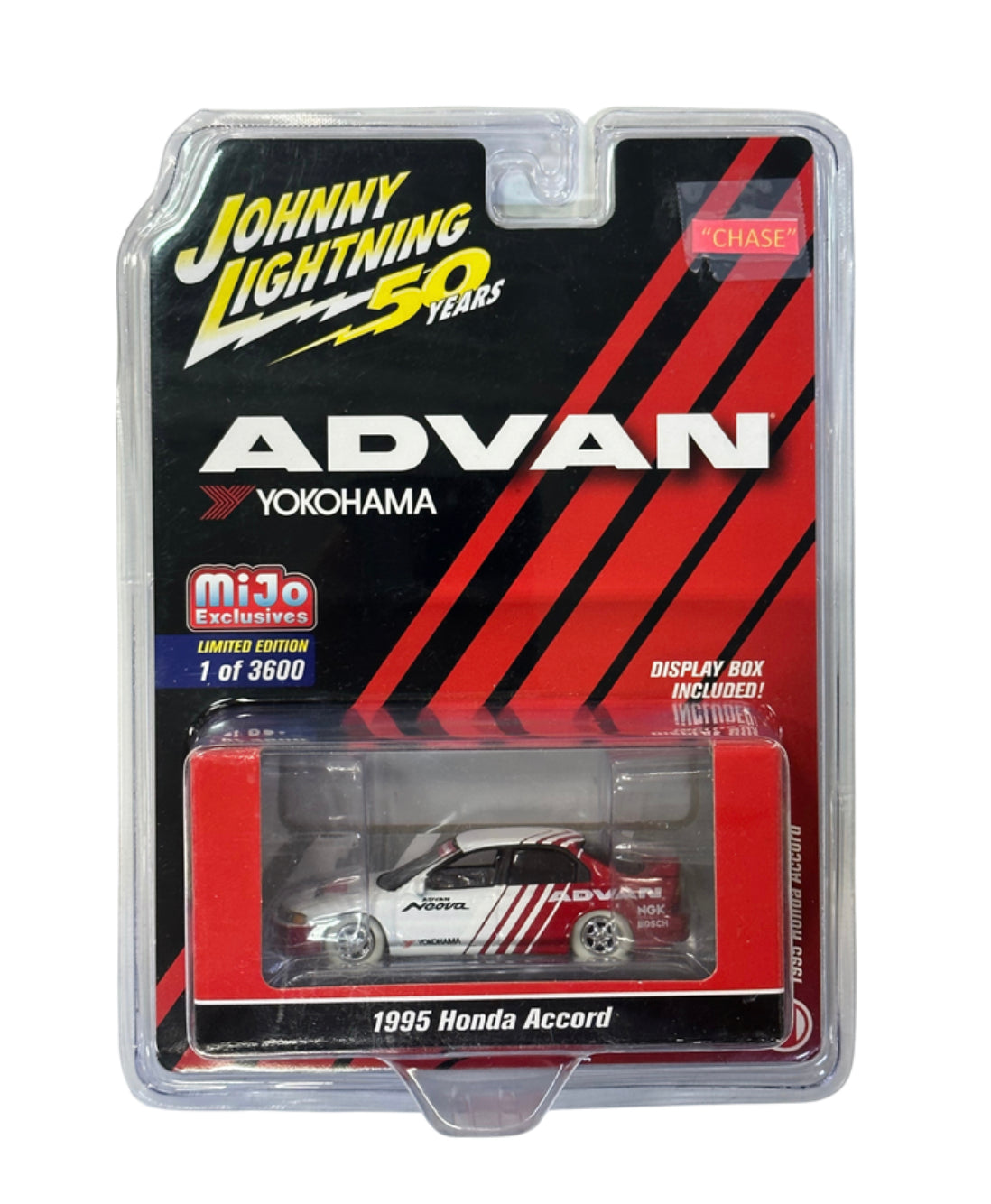 1:64 1995 HONDA ACCORD - Johnny Lightning - "White lightning" "RARE" (GOMAS BLANCAS)