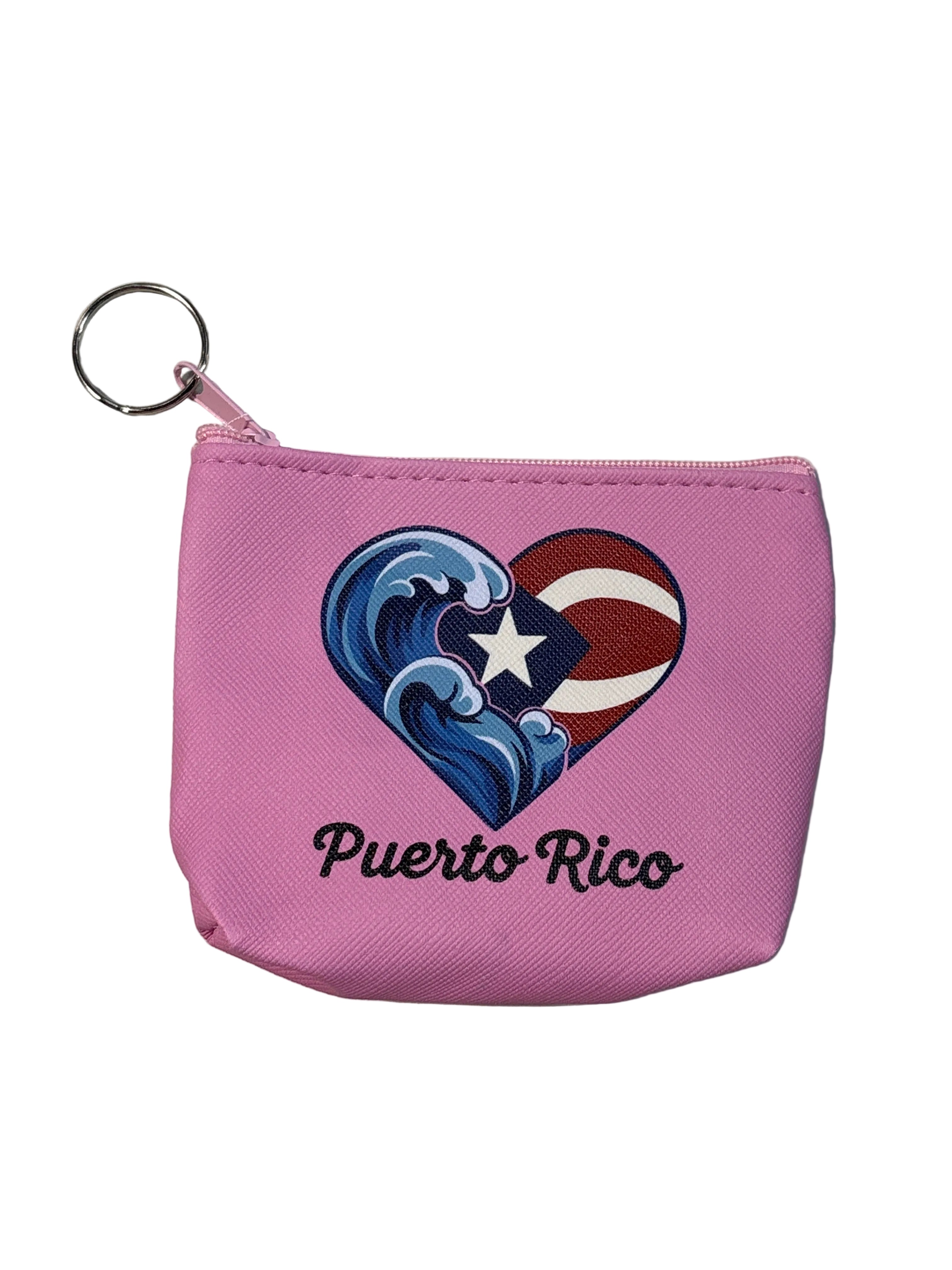 MONEDERO ROSADO RECTANGULAR PUERTO RICO / COIN WALLET