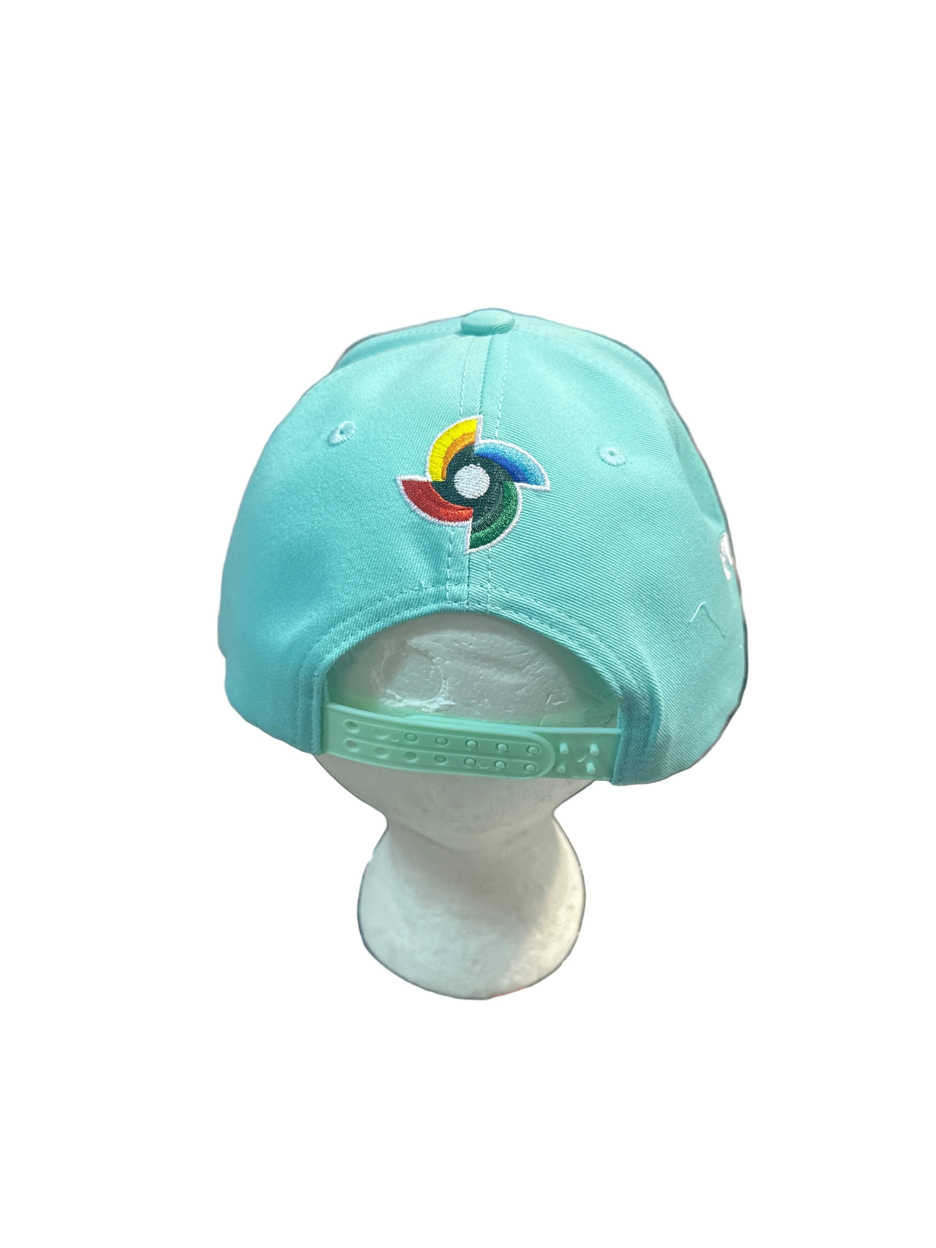 GORRA DE PUERTO RICO - VERDE MENTA CON LETRAS BLANCAS