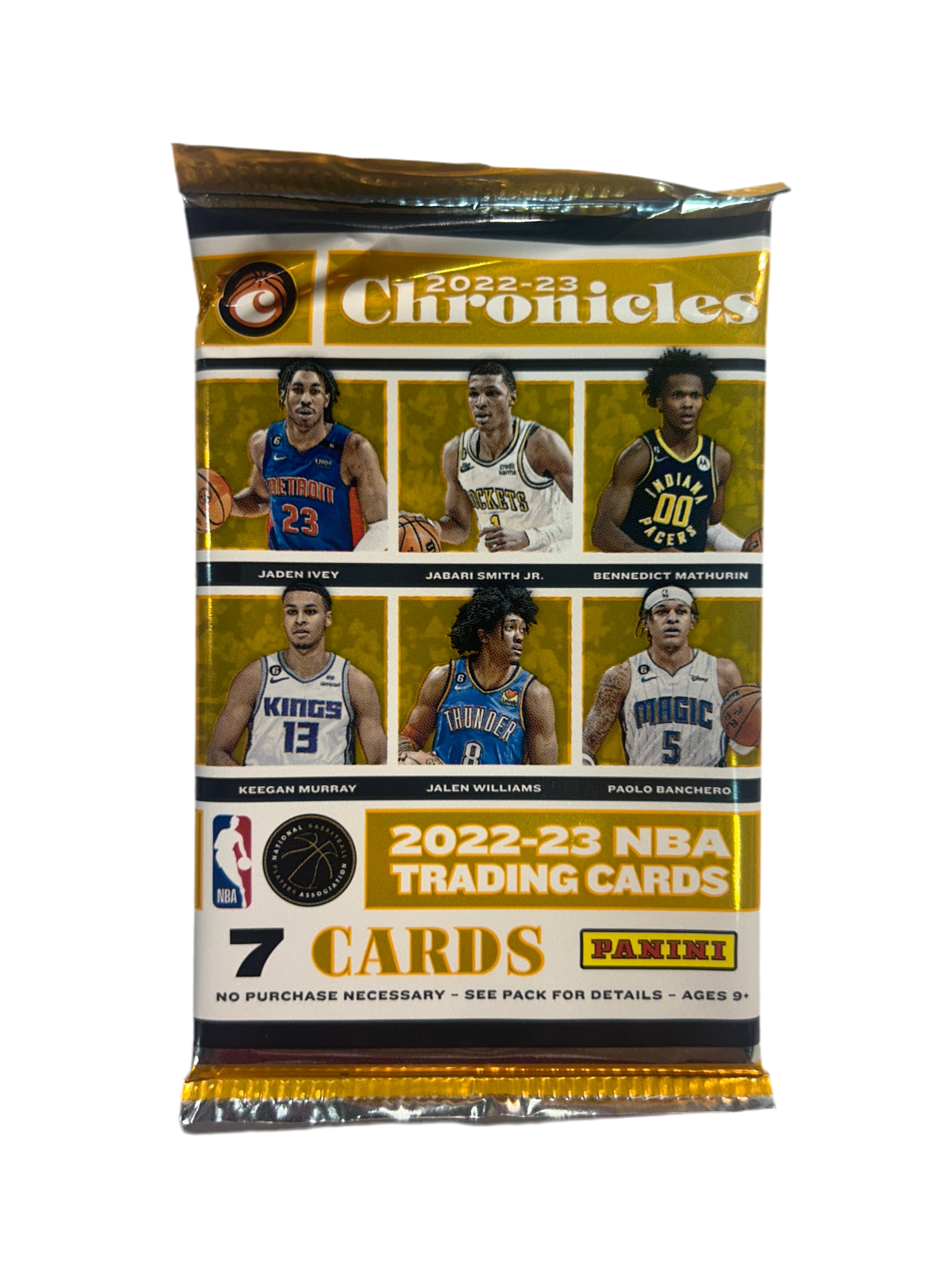 PAQUETE DE TARJETAS COLECCIONABLES NBA CHRONICLES 2022-2023 - 7 CARTAS POR PAQUETE