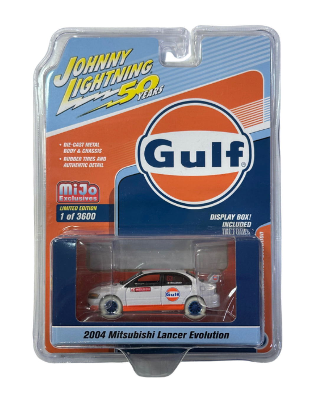 1/64 2004 MITSUBISHI LANCER EVOLUTION - JOHNNY LIGHTNING - "WHITE LIGHTNING" "RARE"