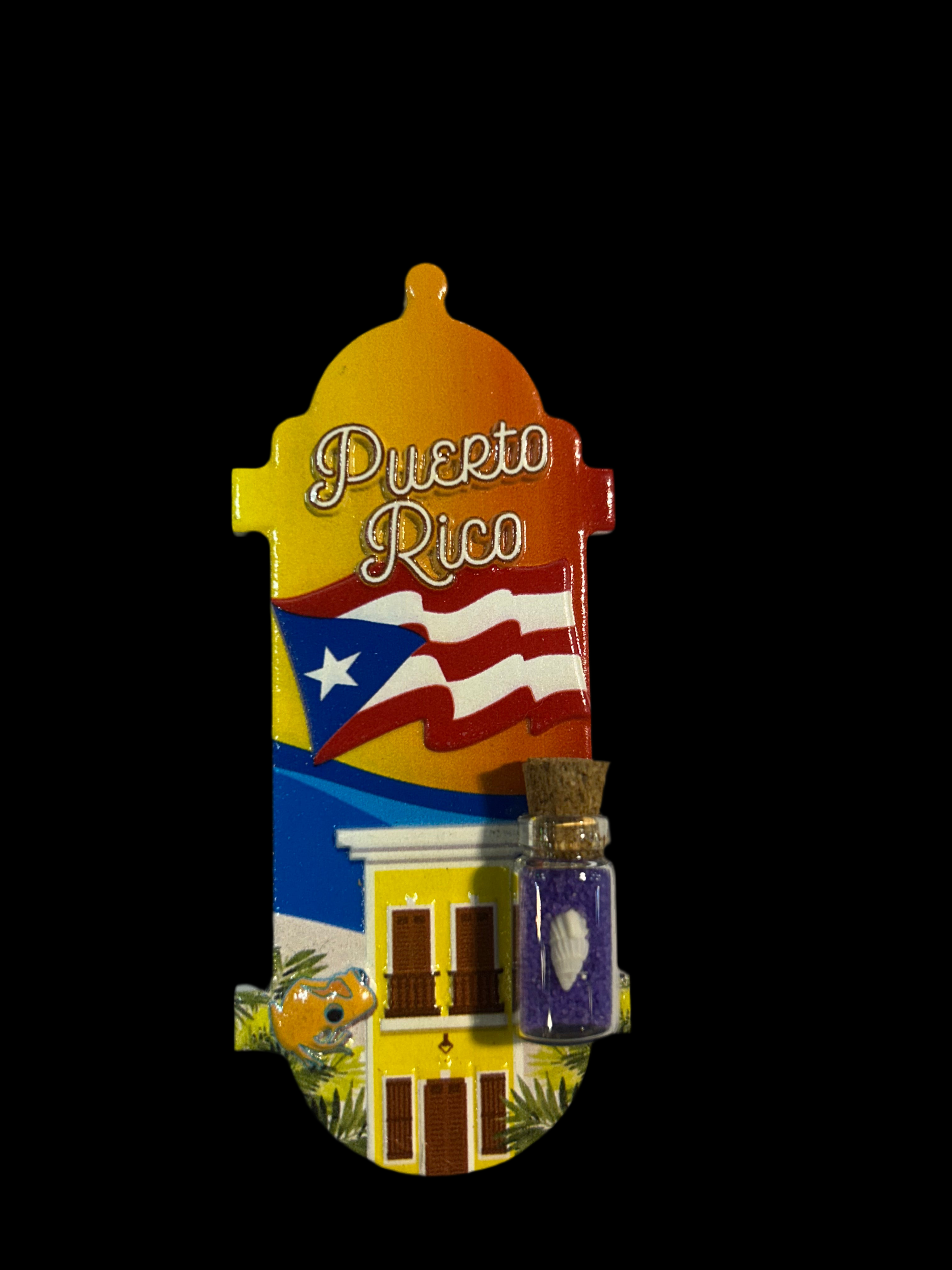 MAGNETO CON BOTELLA ARENA PUERTO RICO - PUERTO RICO MAGNET SAND BOTTLEg