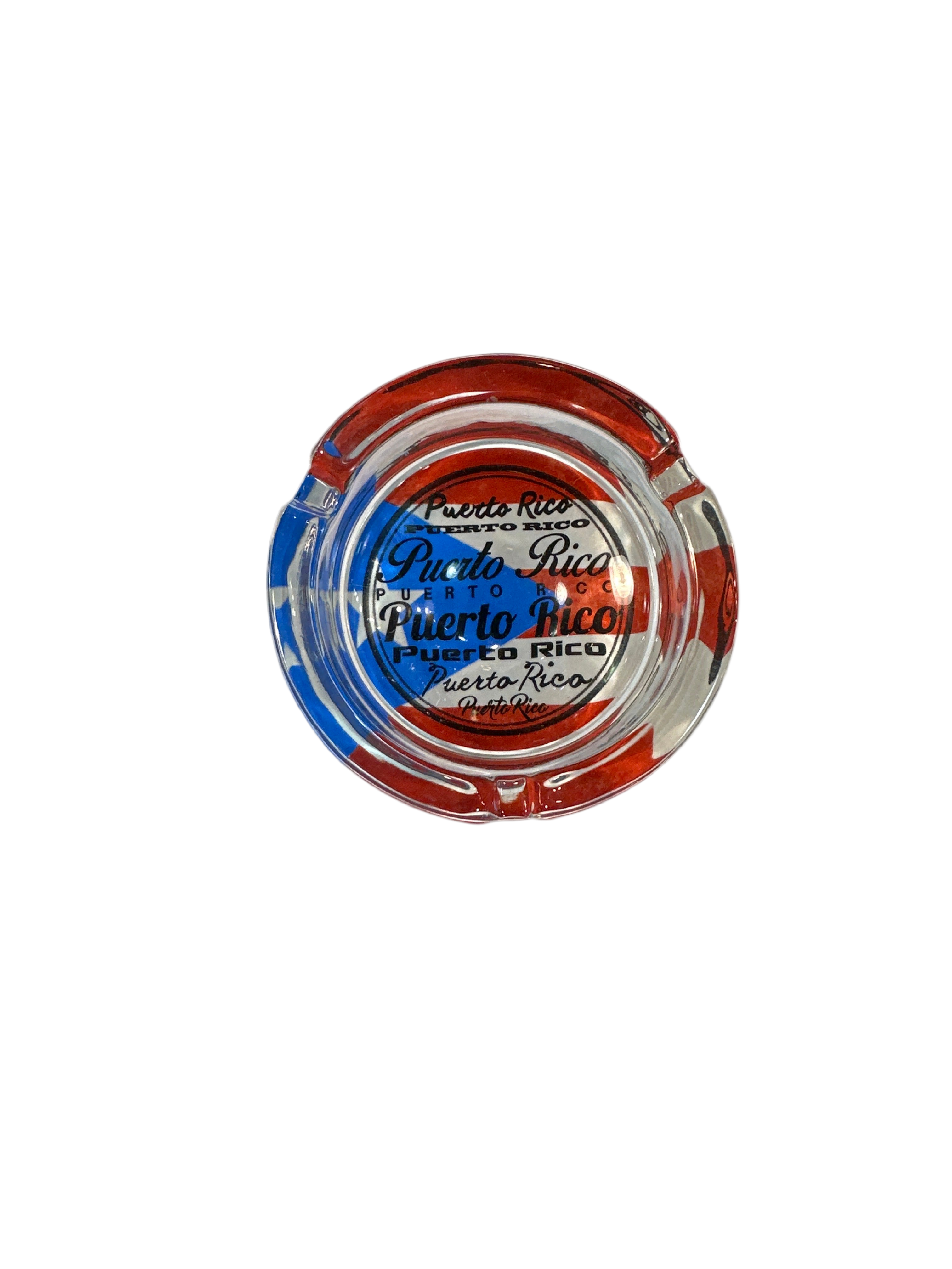 PUERTO RICO CRISTAL ASHTRAY DEFERENTS DESIGNS