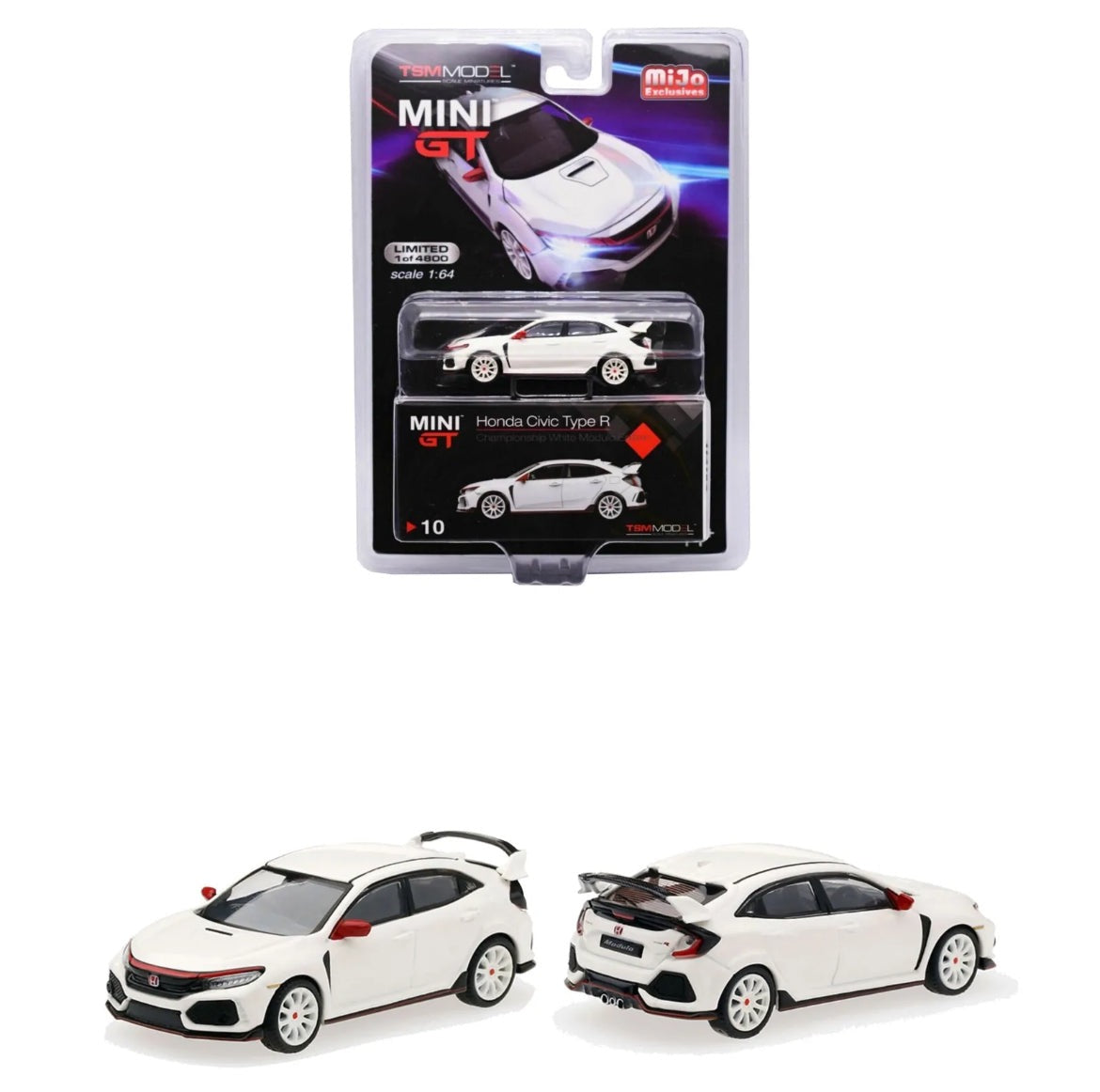 1/64 HONDA CIVIC TYPE R CHAMPIONSHIP EDICIÓN MÓDULO BLANCO
