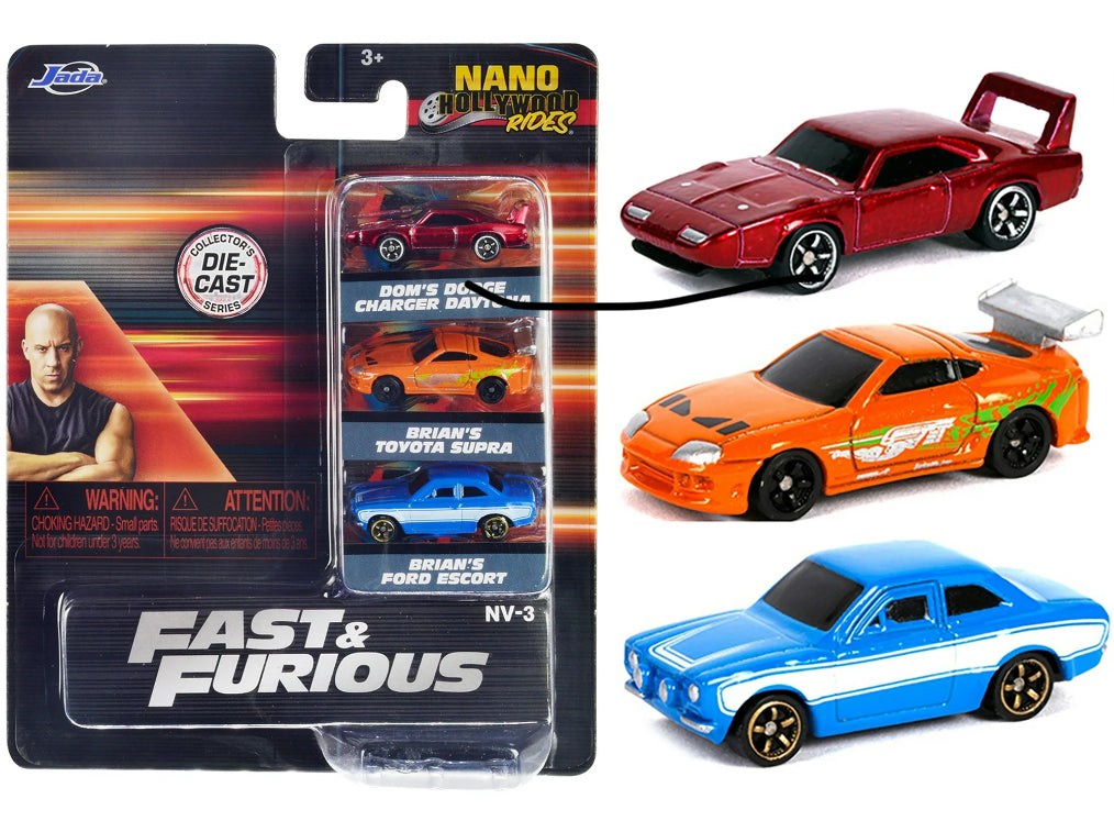 SET DE 3 PIEZAS DE RÁPIDOS Y FURIOUS - NANO HOLLYWOOD RIDES